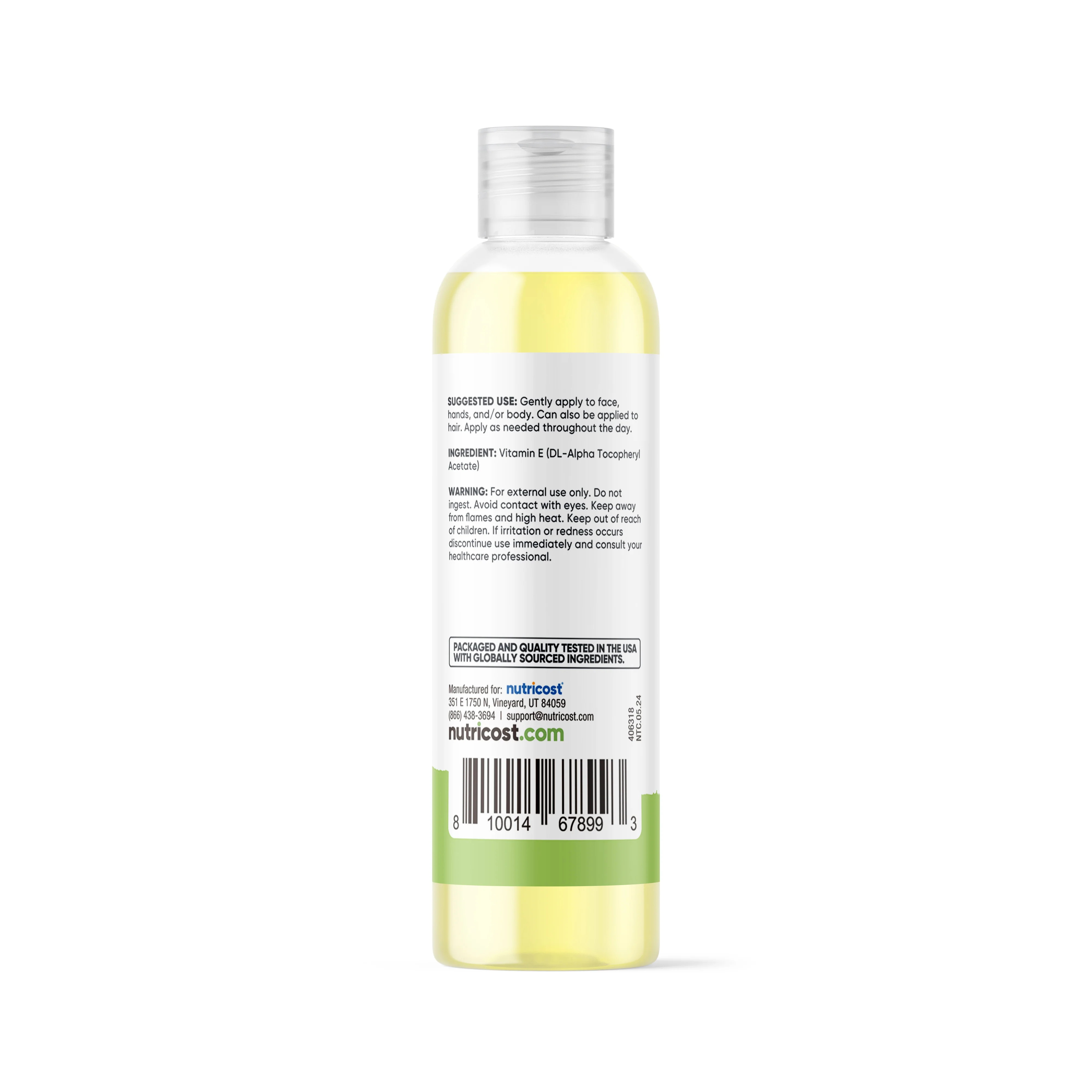 Nutricost Essentials Vitamin E Oil (8 OZ) - Image 2