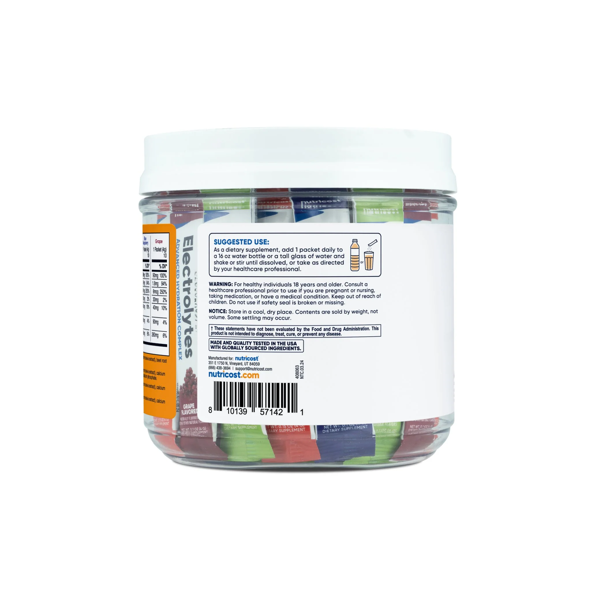 Nutricost Electrolytes Hydration Stick Packs (40 Pack) - Image 3