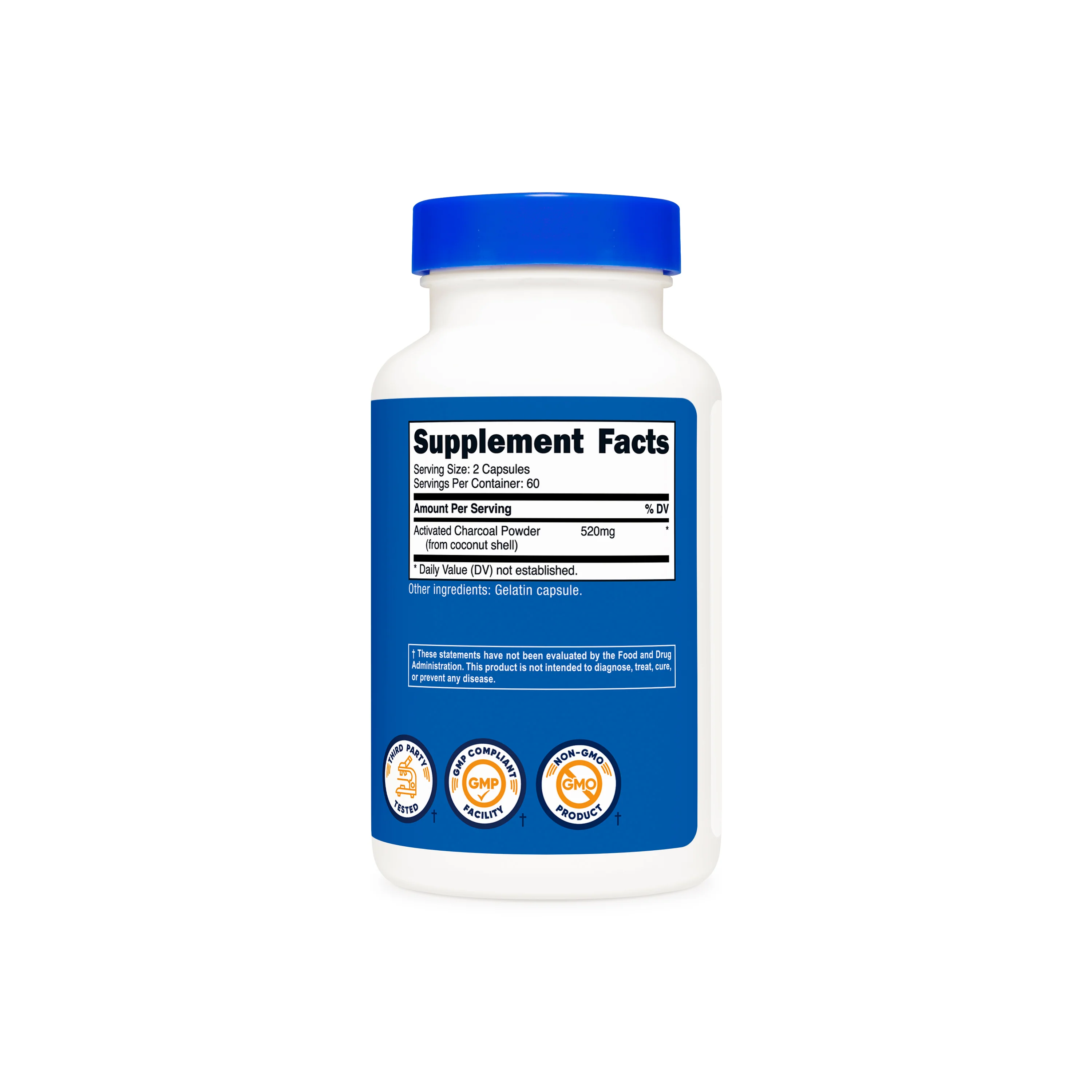 Nutricost Activated Charcoal Capsules - Image 2