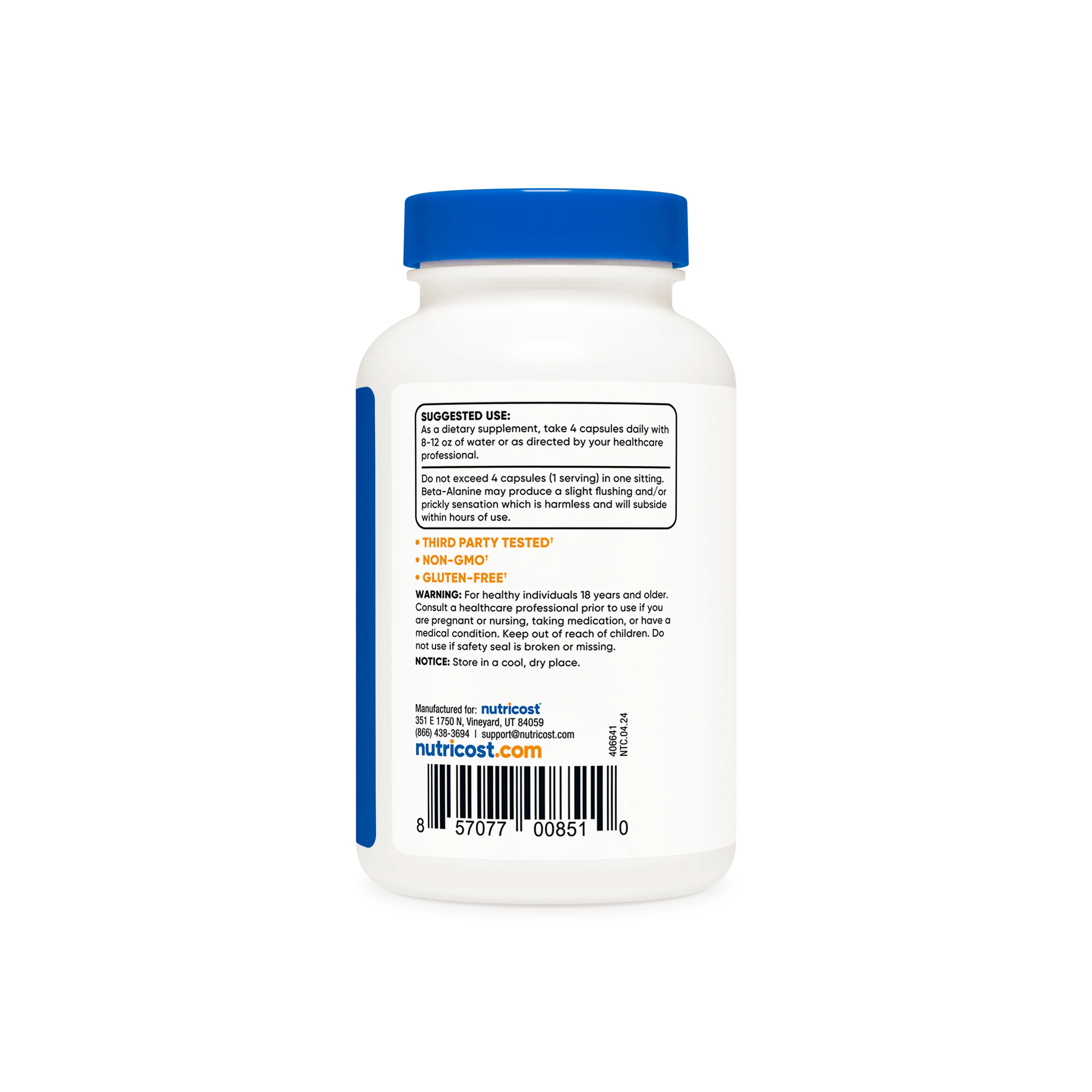 Nutricost Beta-Alanine Capsules - Image 3