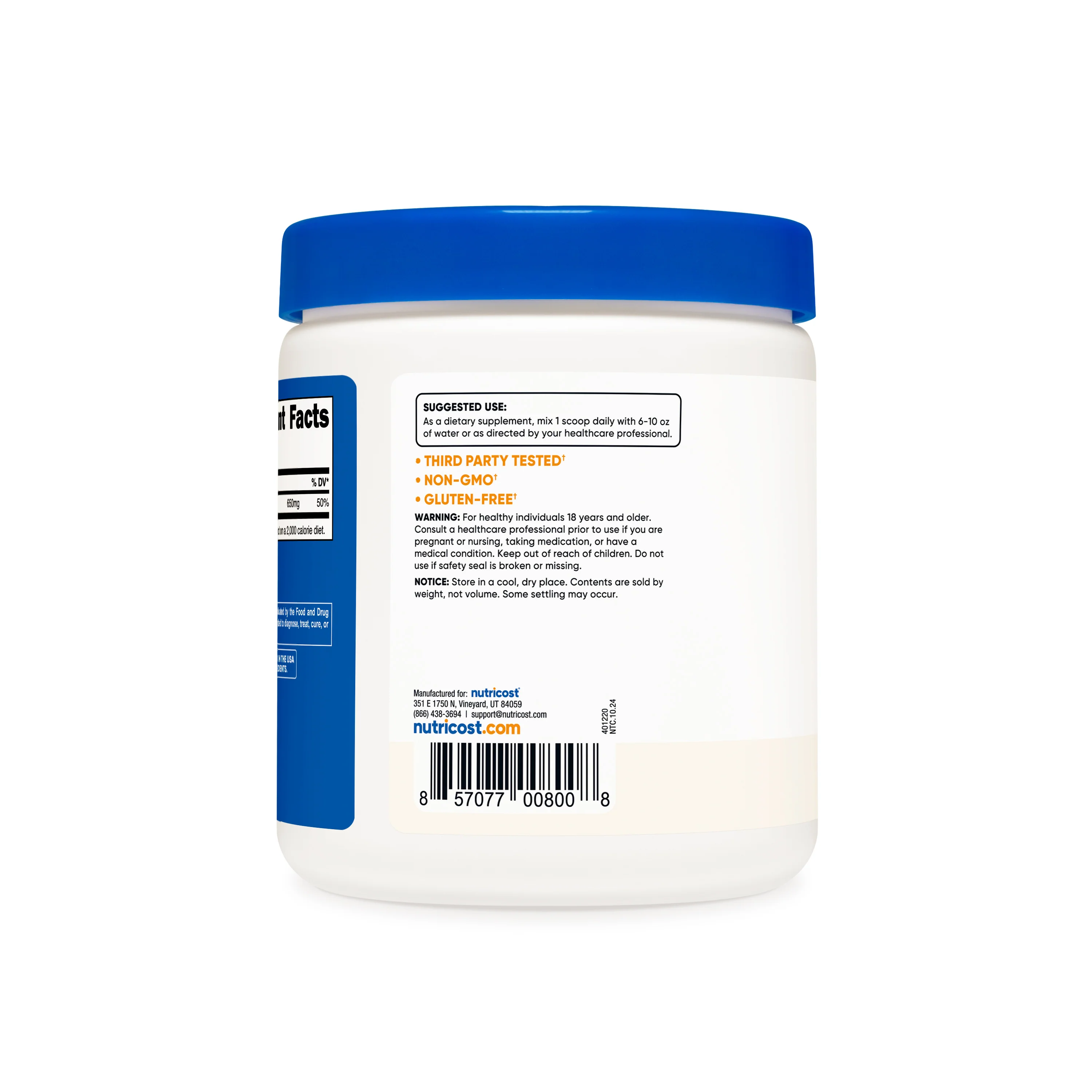 Nutricost Calcium Carbonate Powder - Image 3