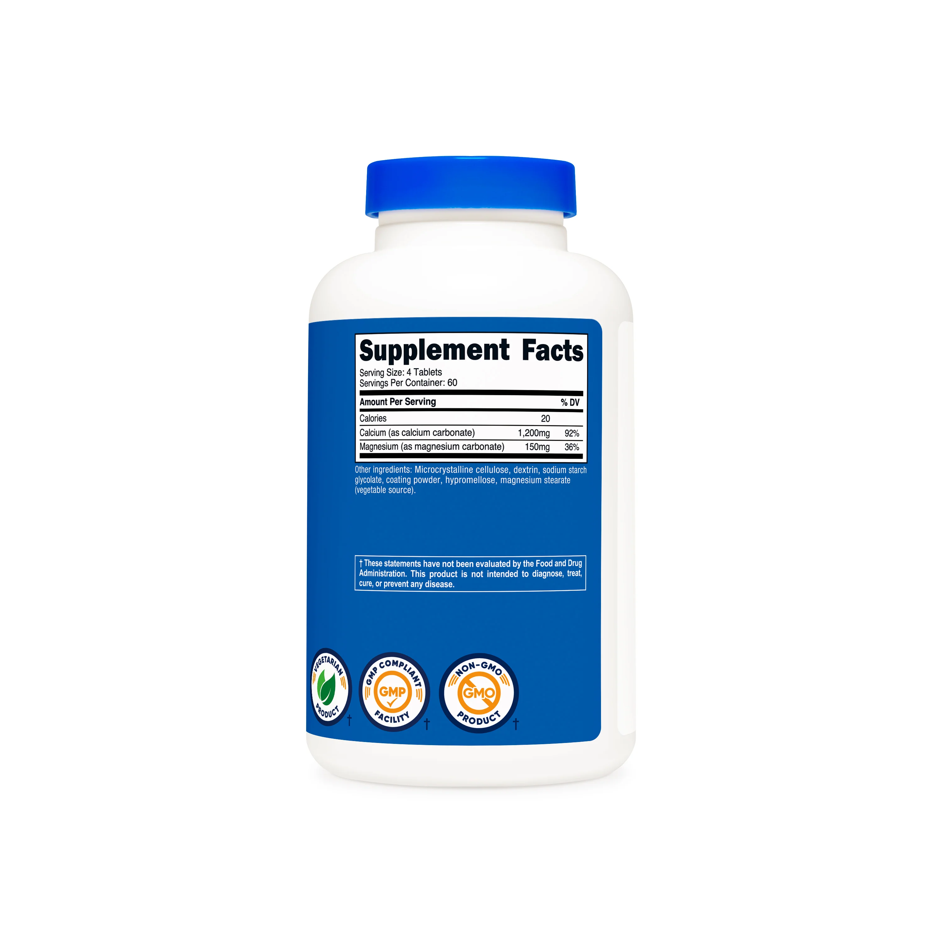 Nutricost Calcium & Magnesium Carbonate Tablets - Image 2