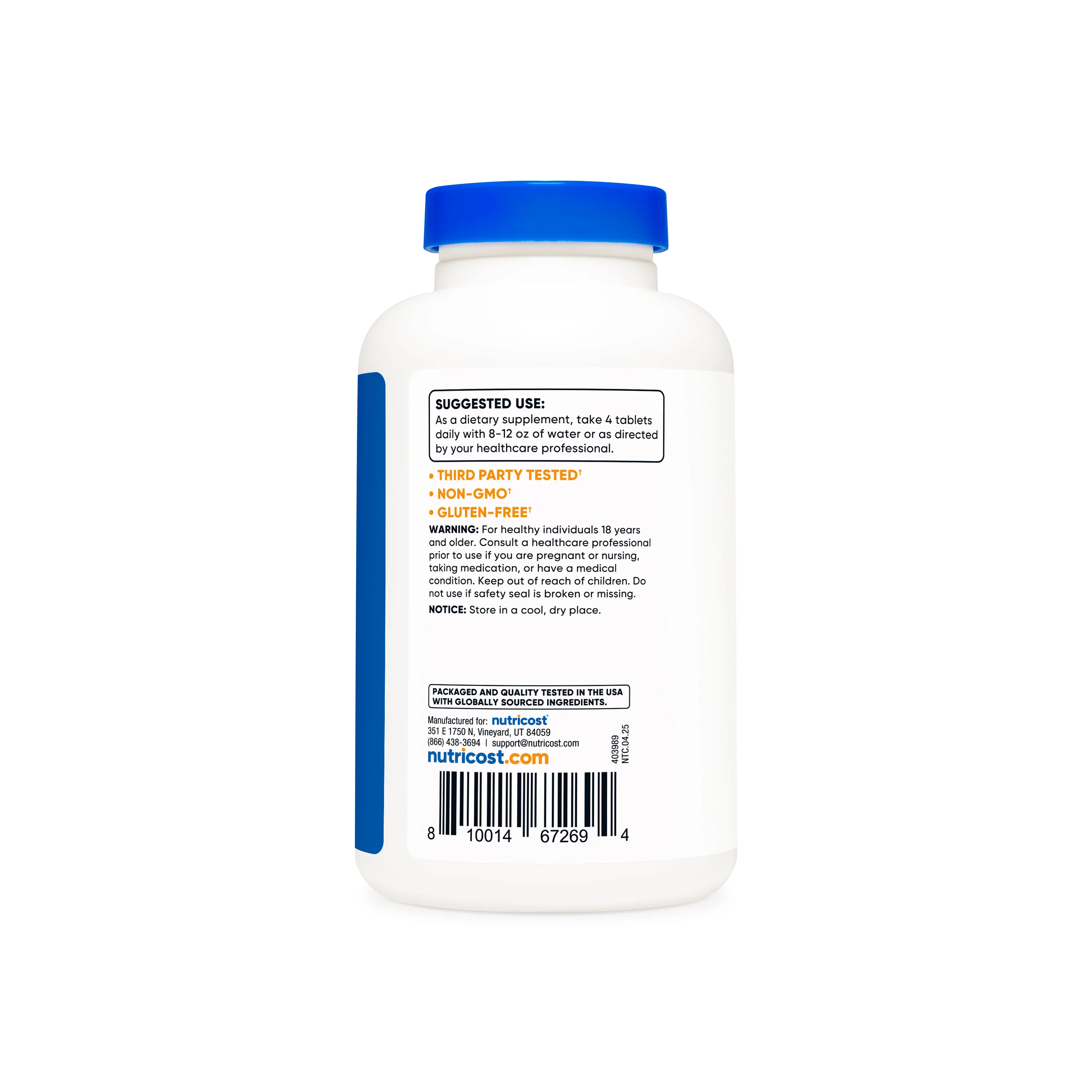 Nutricost Calcium & Magnesium Carbonate Tablets - Image 3