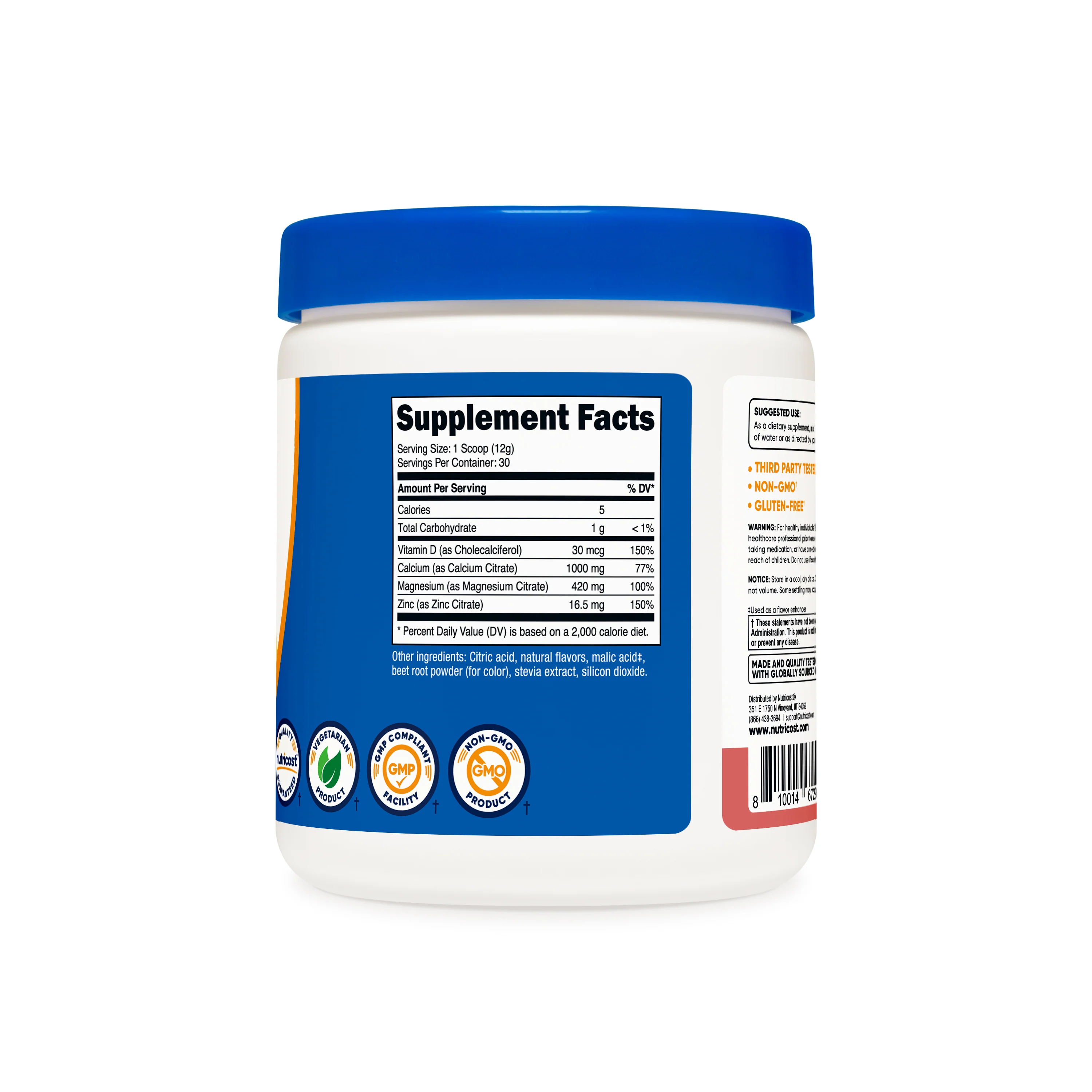 Nutricost Calcium + Magnesium + Zinc Citrates with Vitamin D3 Powder - Image 14