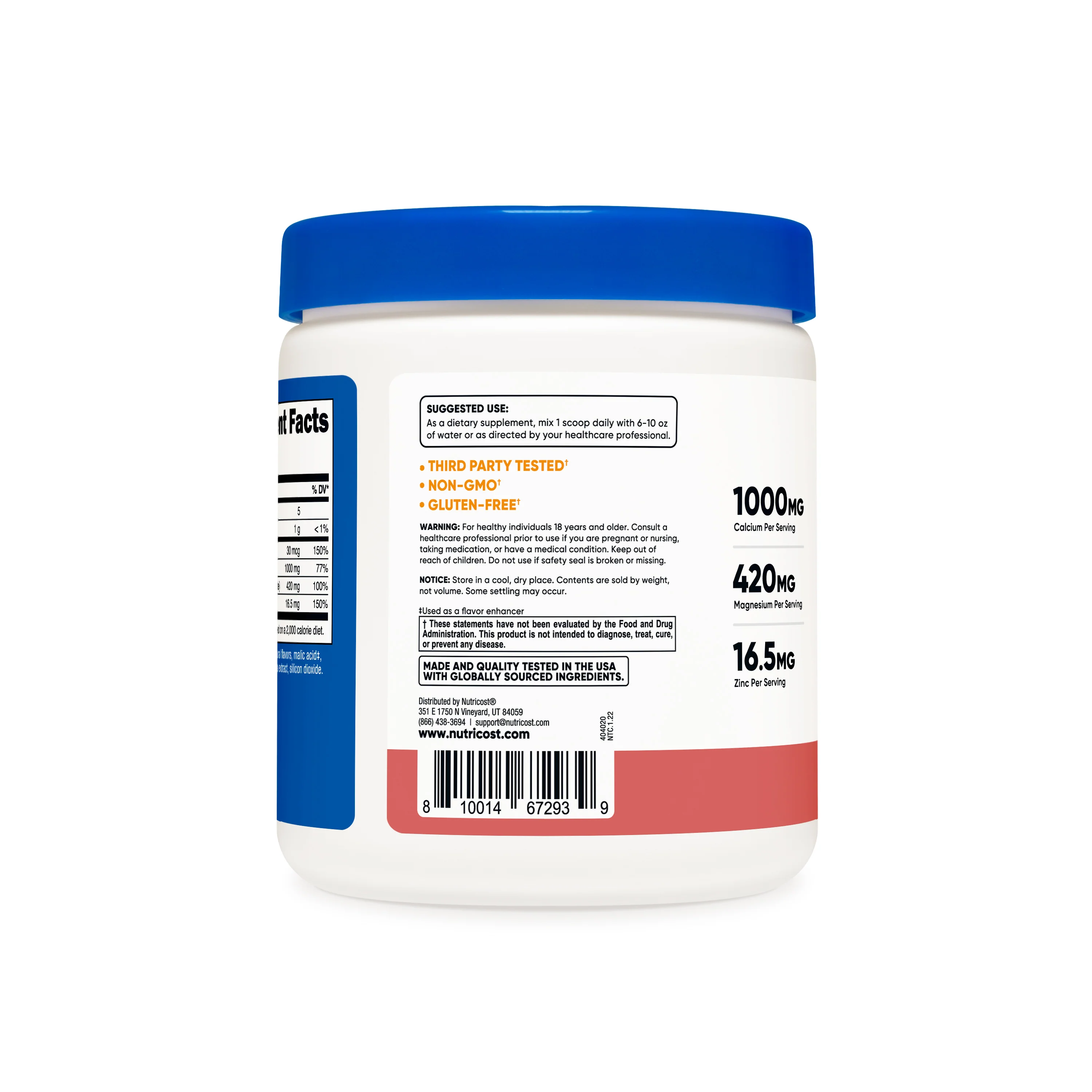 Nutricost Calcium + Magnesium + Zinc Citrates with Vitamin D3 Powder - Image 15