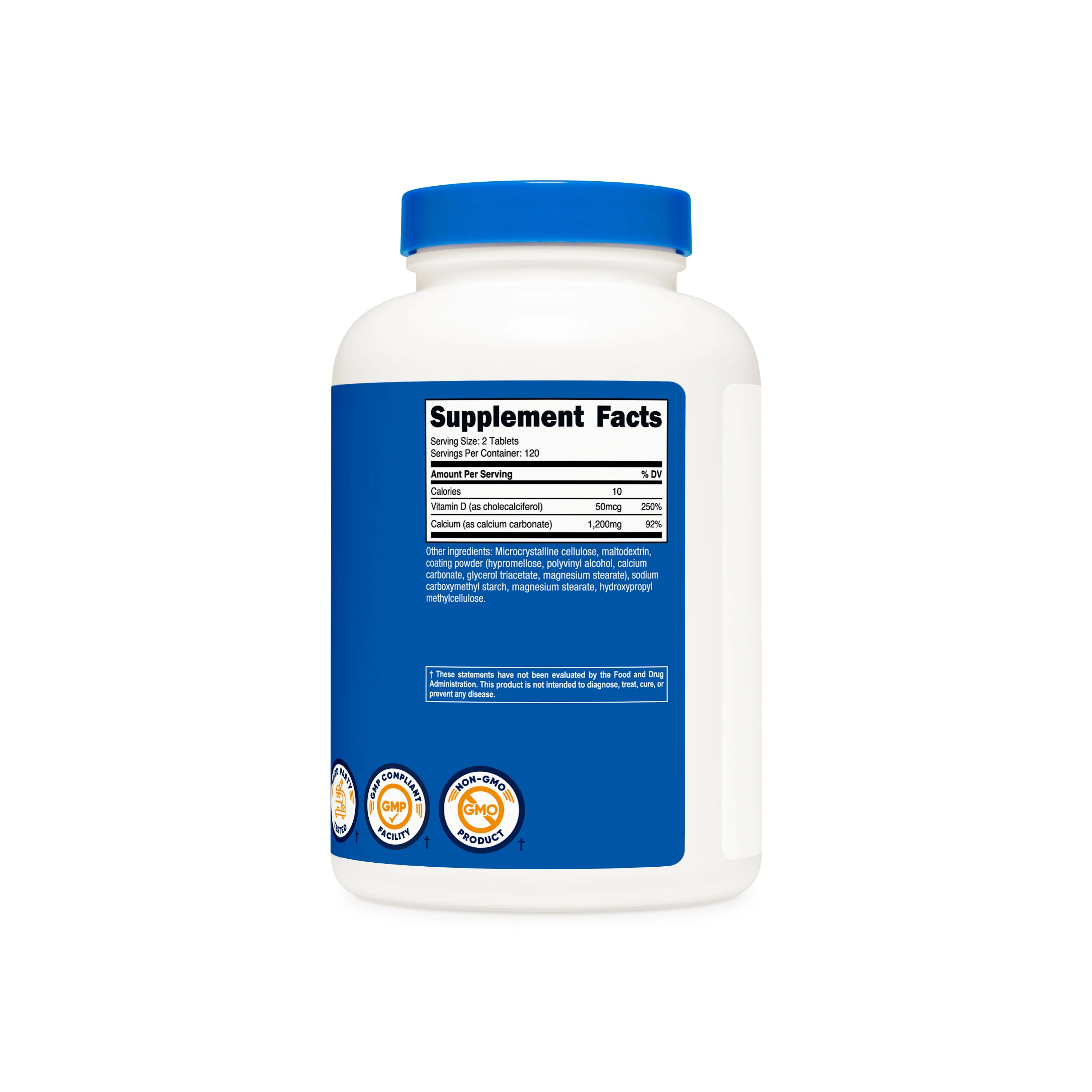 Nutricost Calcium + Vitamin D3 Tablets - Image 2