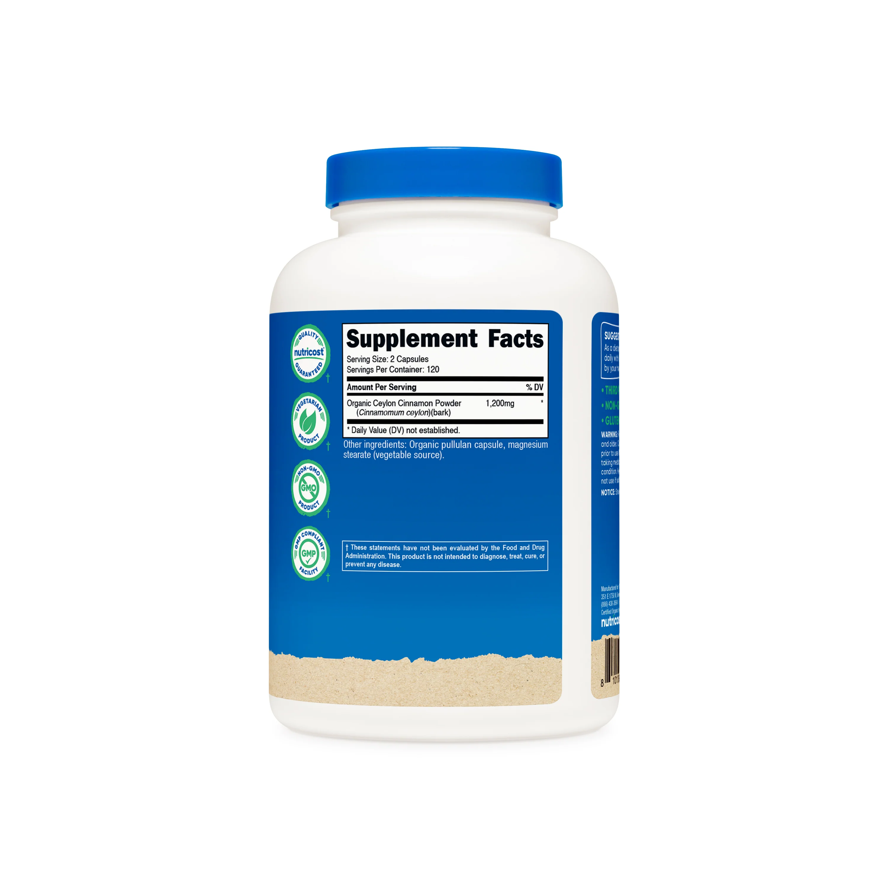 Nutricost Cinnamon Made with Organic Ceylon Capsules - Image 5