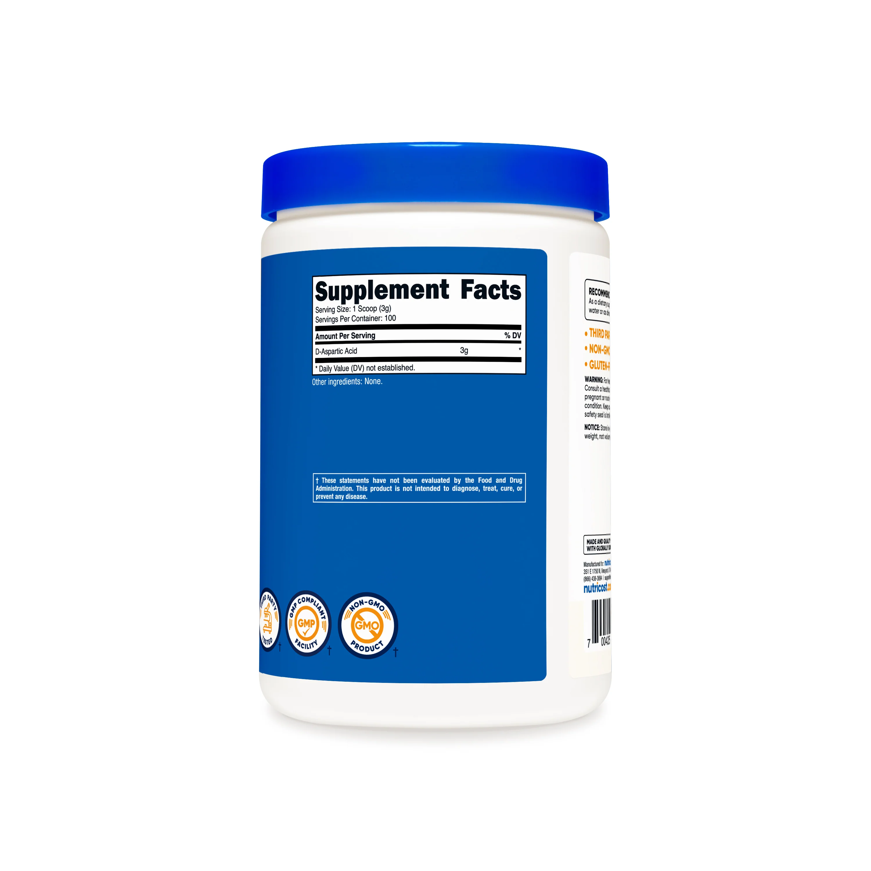 Nutricost D-Aspartic Acid Powder - Image 2