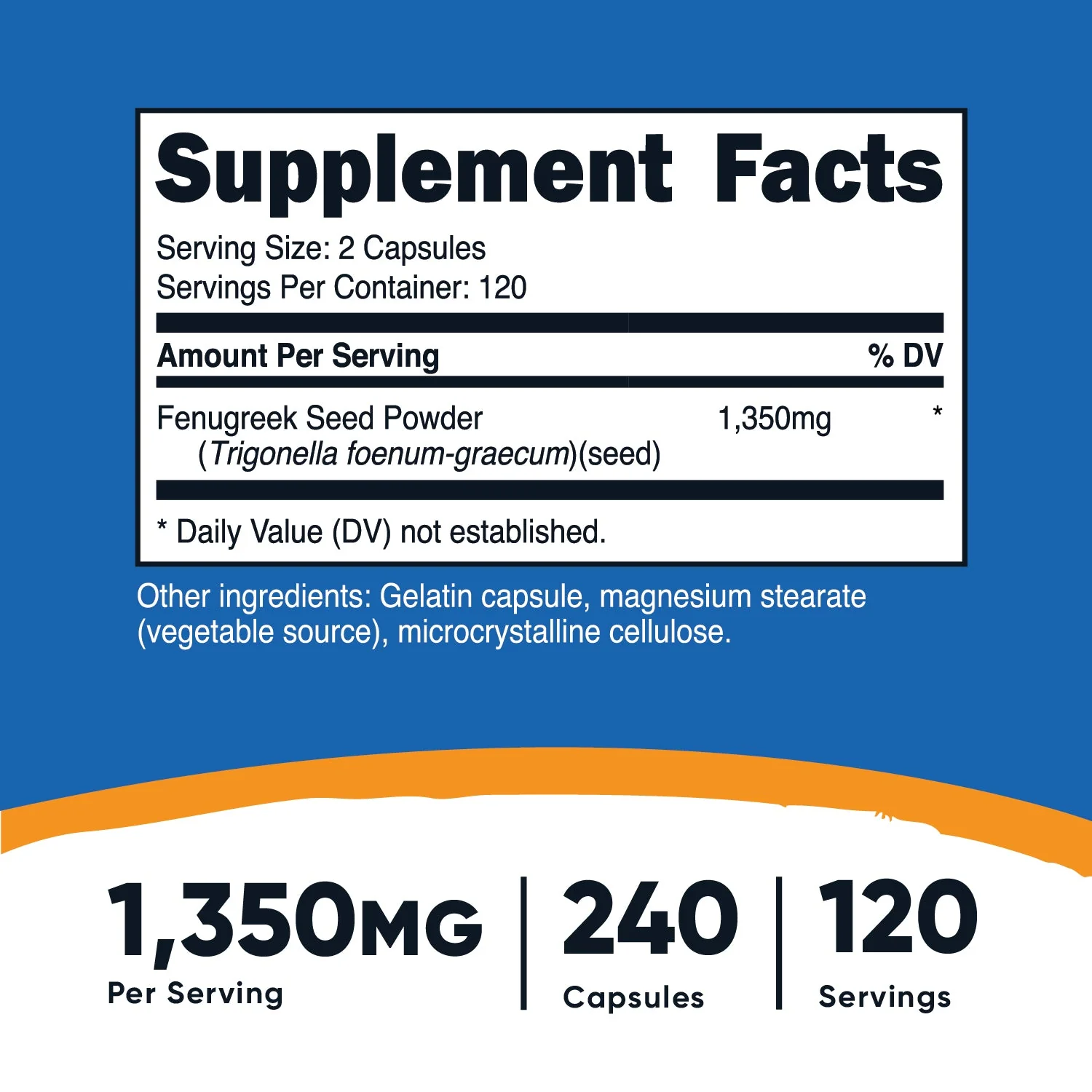 Nutricost Fenugreek Capsules - Image 2