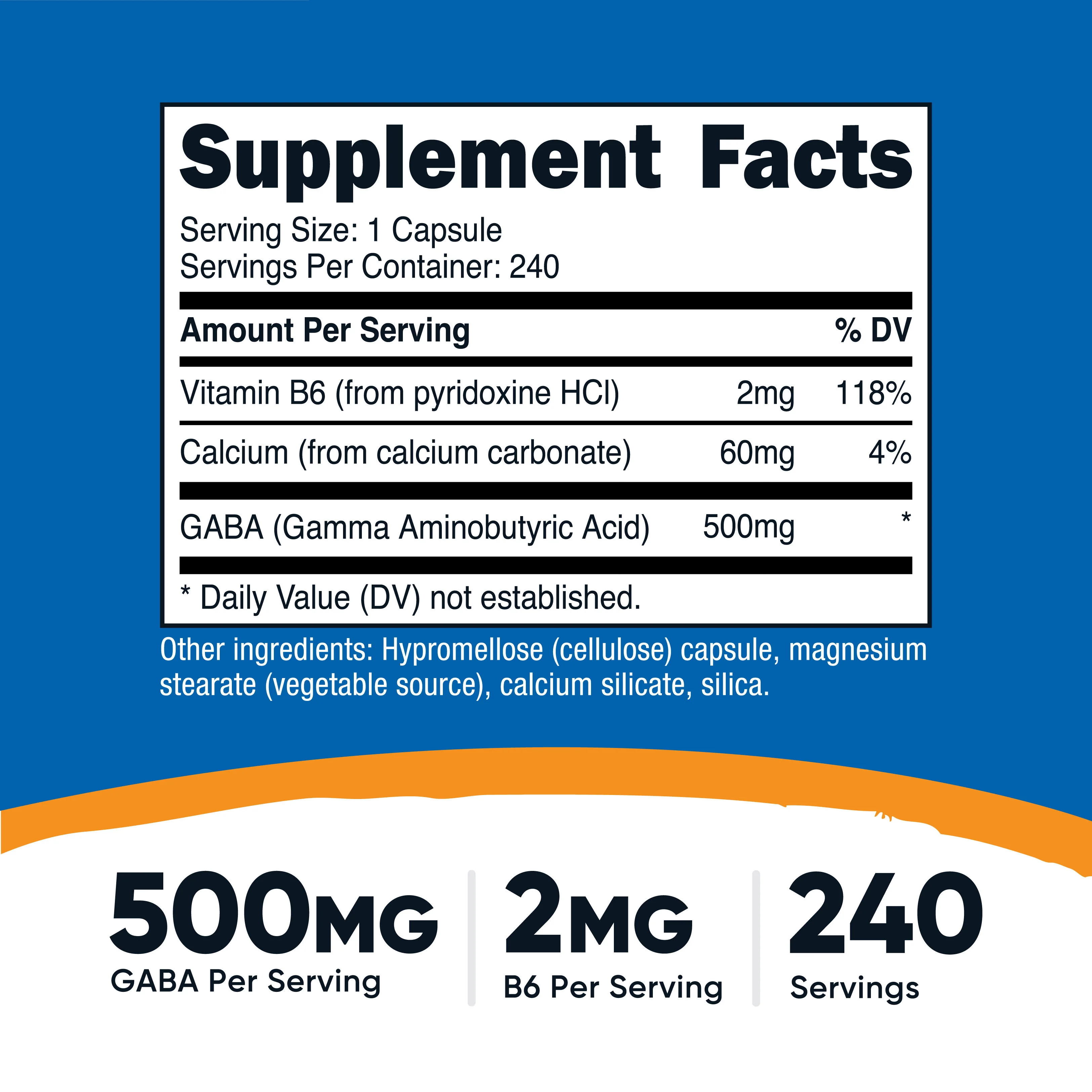 Nutricost GABA + B6 - Image 2