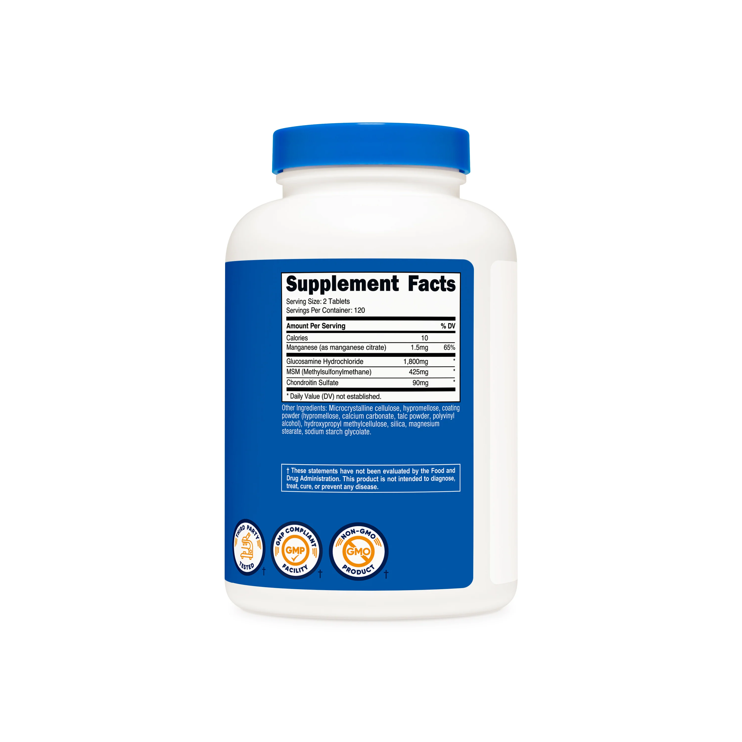 Nutricost Glucosamine + Chondroitin + MSM Tablets - Image 2