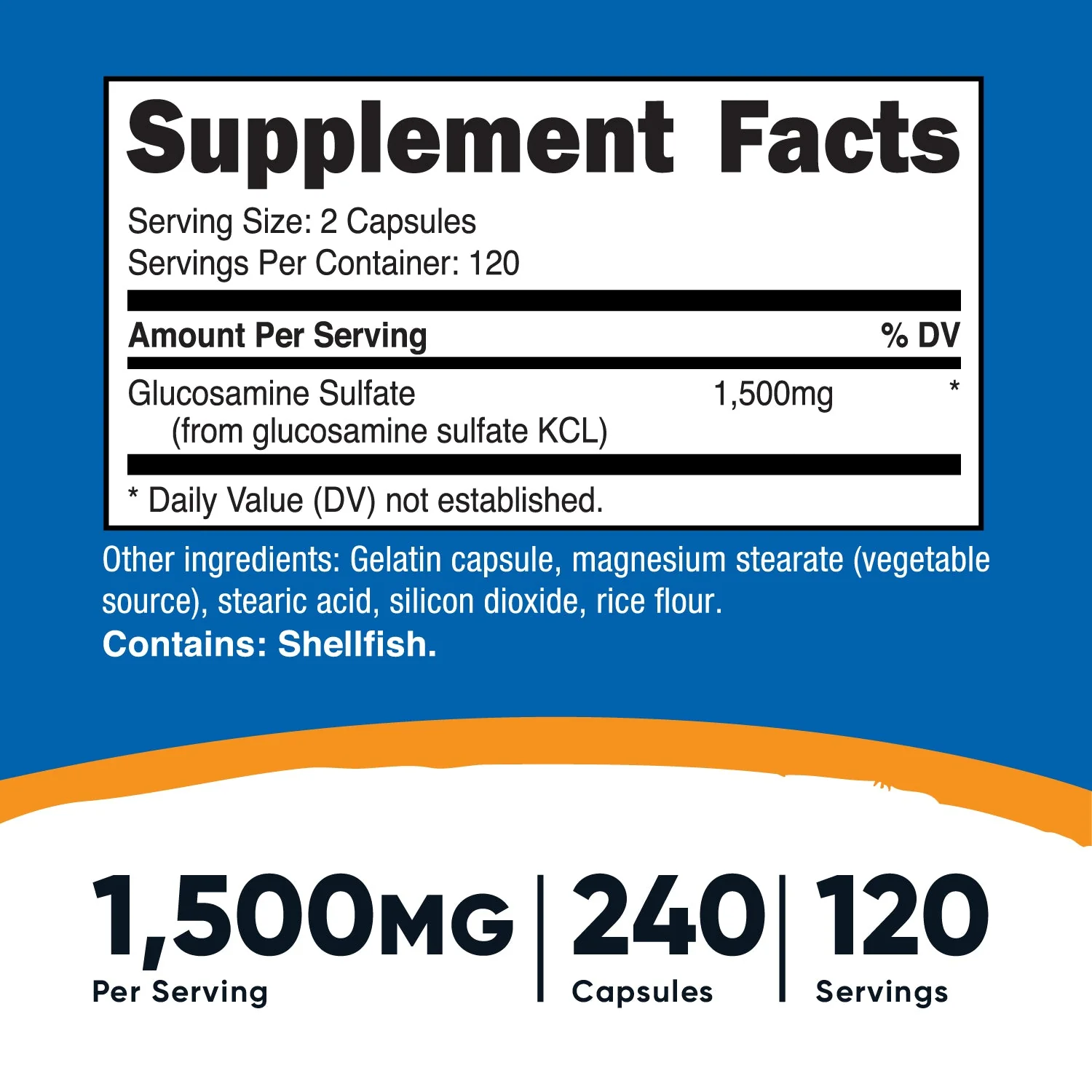 Nutricost Glucosamine Sulfate Capsules - Image 2