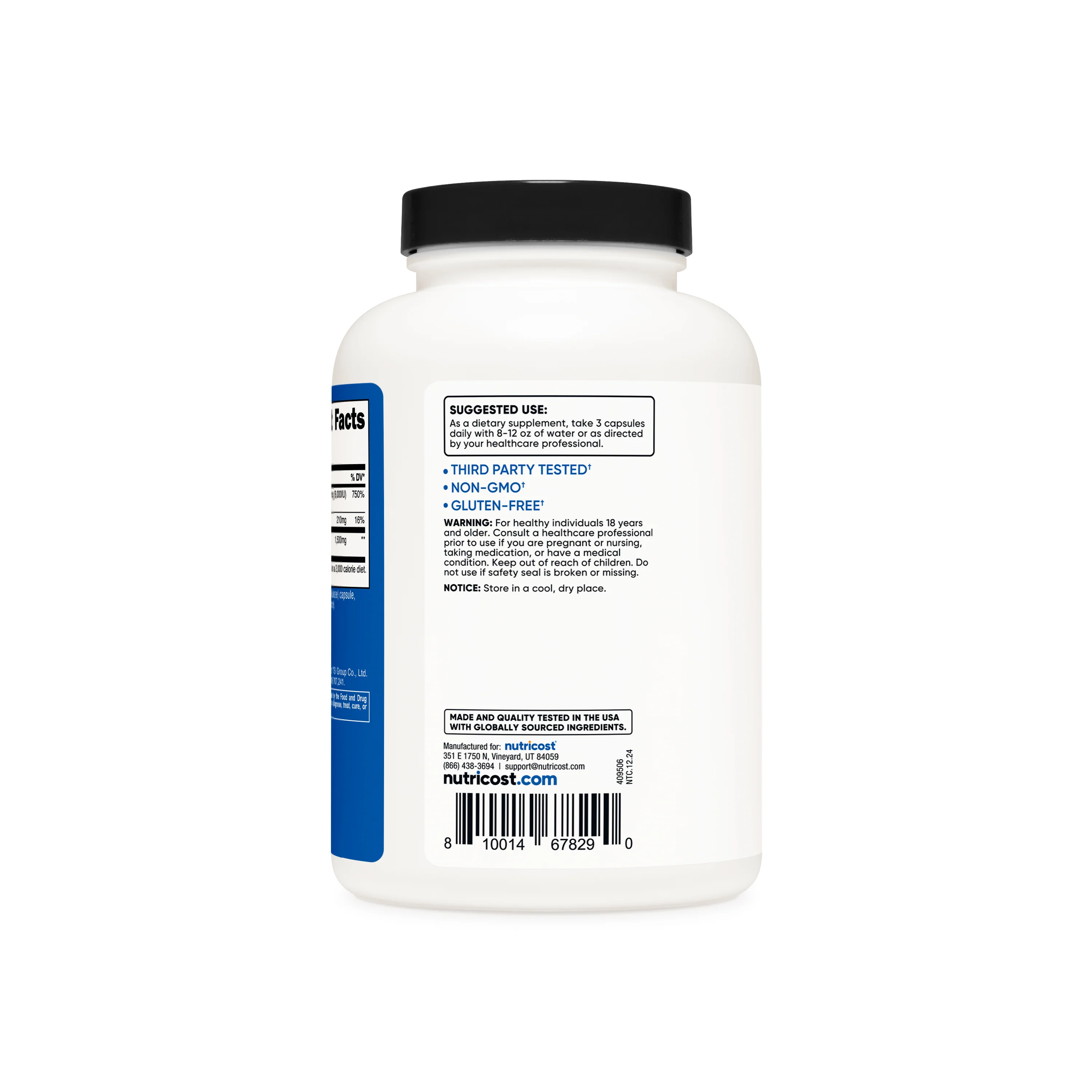 Nutricost HMB With Vitamin D3 Capsules - Image 3