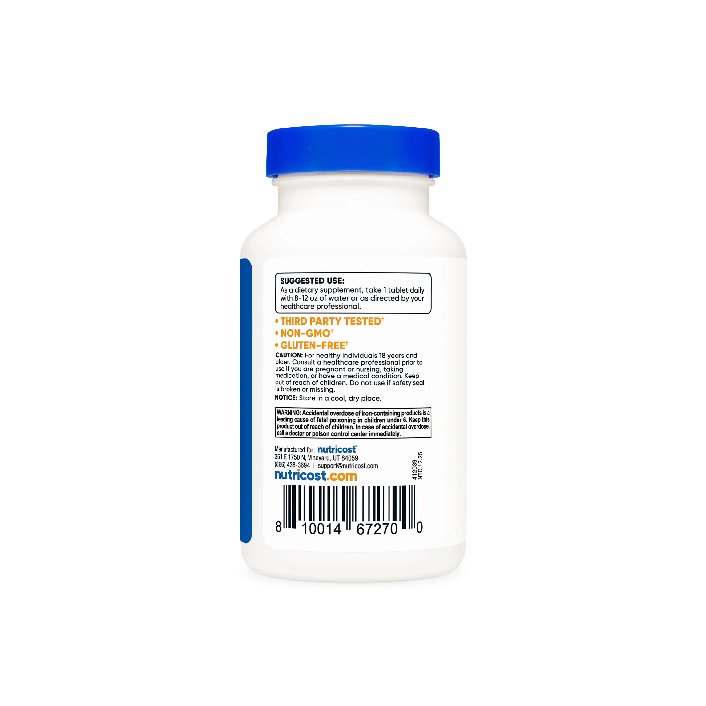 Nutricost Iron Tablets (as Ferrous Sulfate) - Image 3