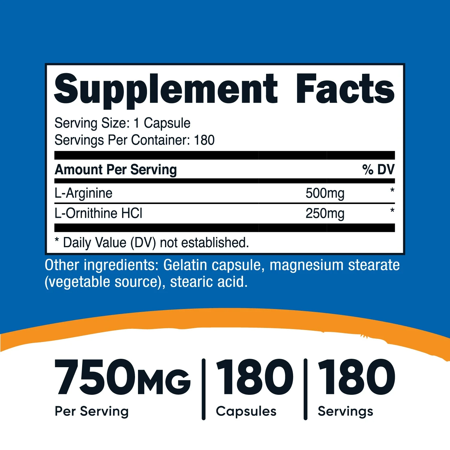 Nutricost L-Arginine L-Ornithine Capsules - Image 2