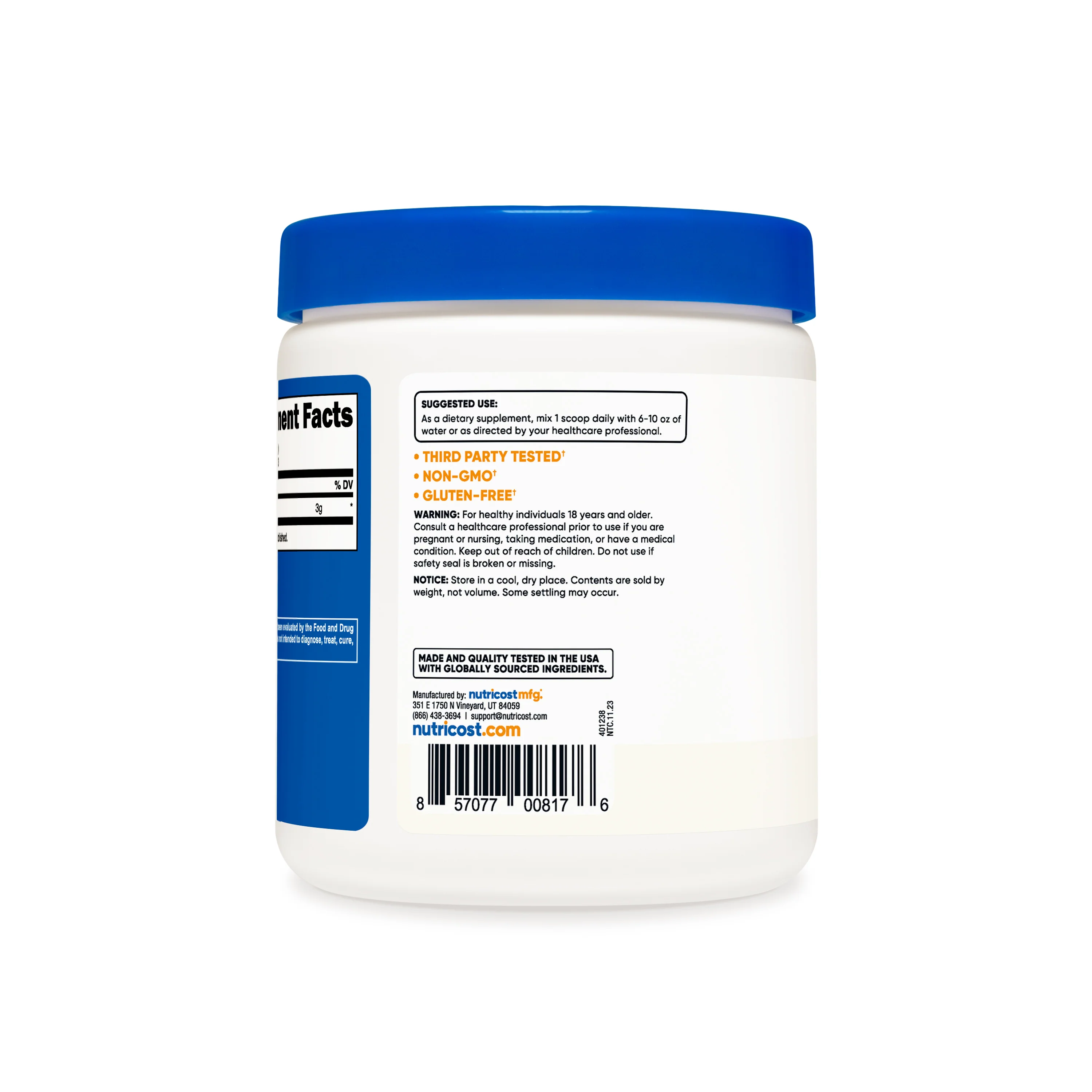 Nutricost L-Citrulline (Base) Powder - Image 3