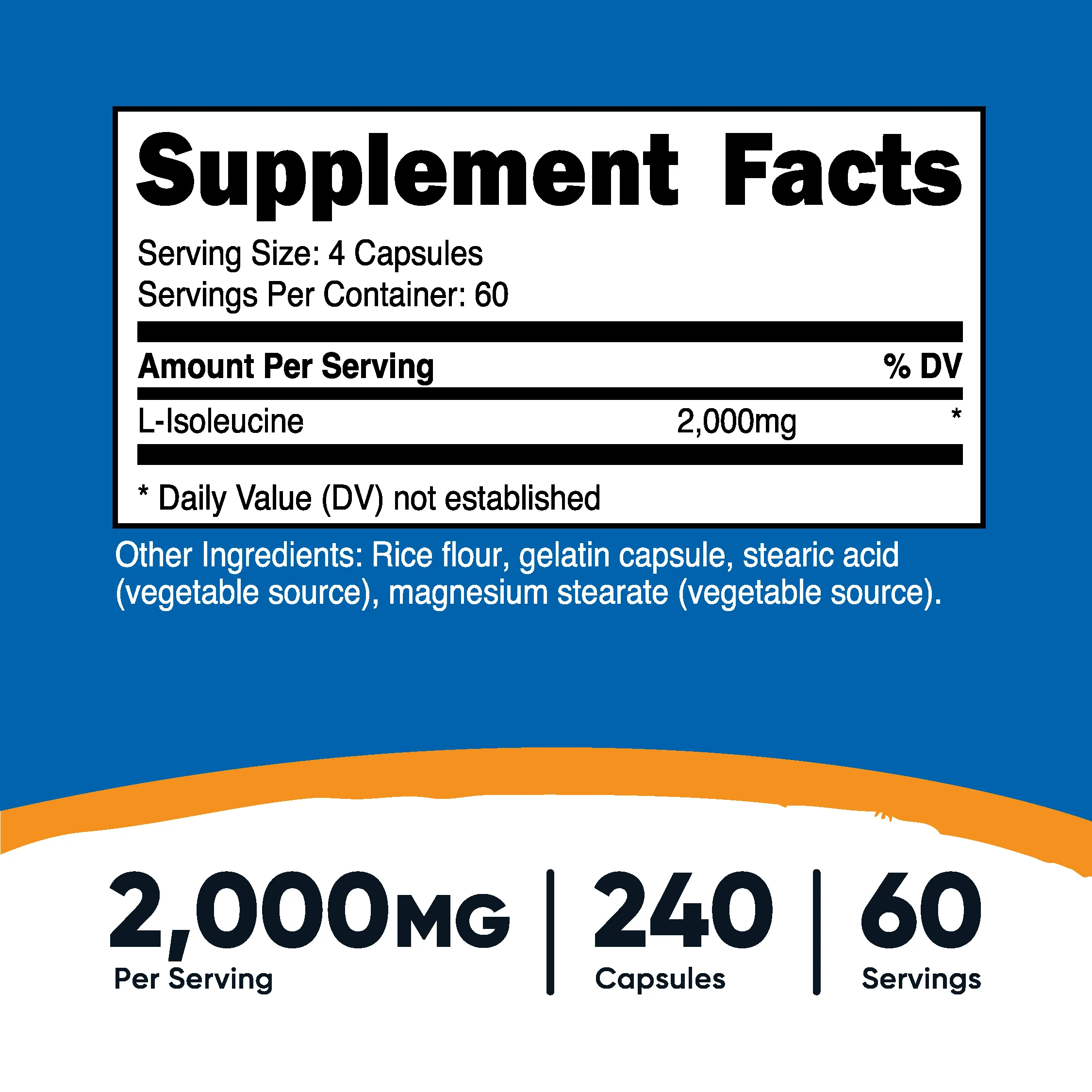 Nutricost L-Isoleucine Capsules - Image 2