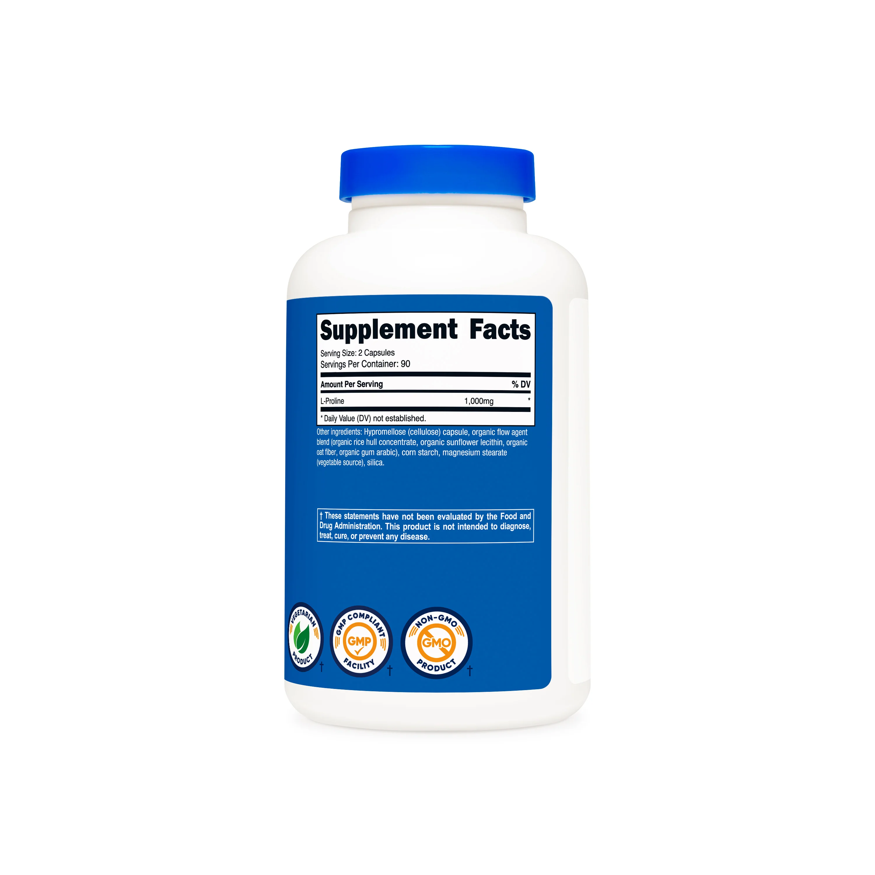 Nutricost L-Proline Capsules - Image 2