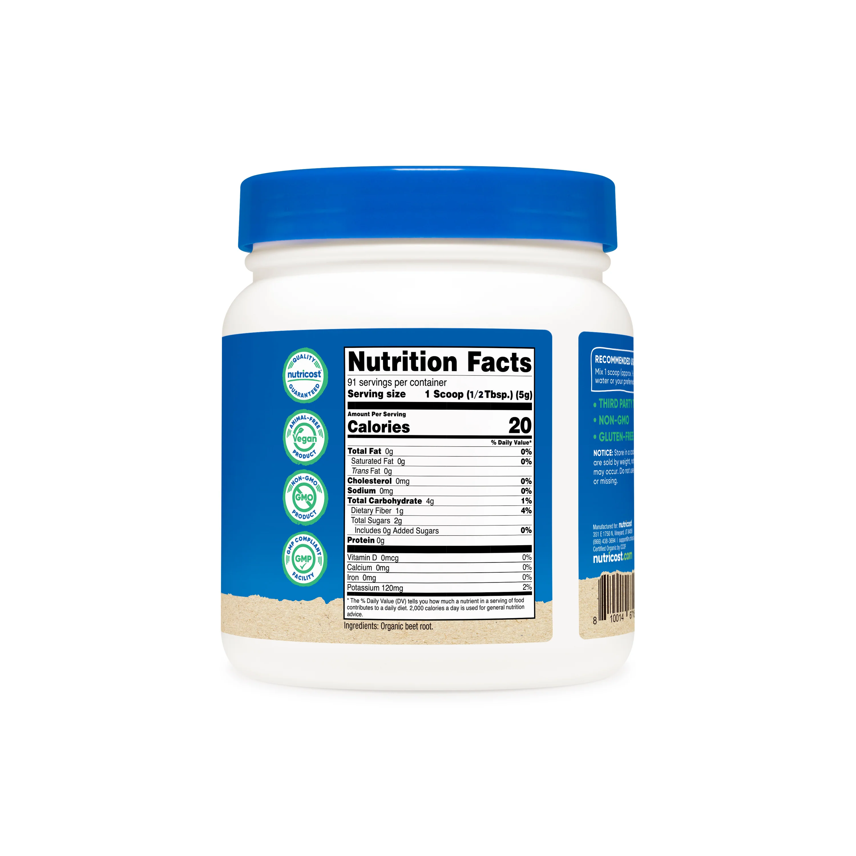 Nutricost Organic Beet Root Powder - Image 2