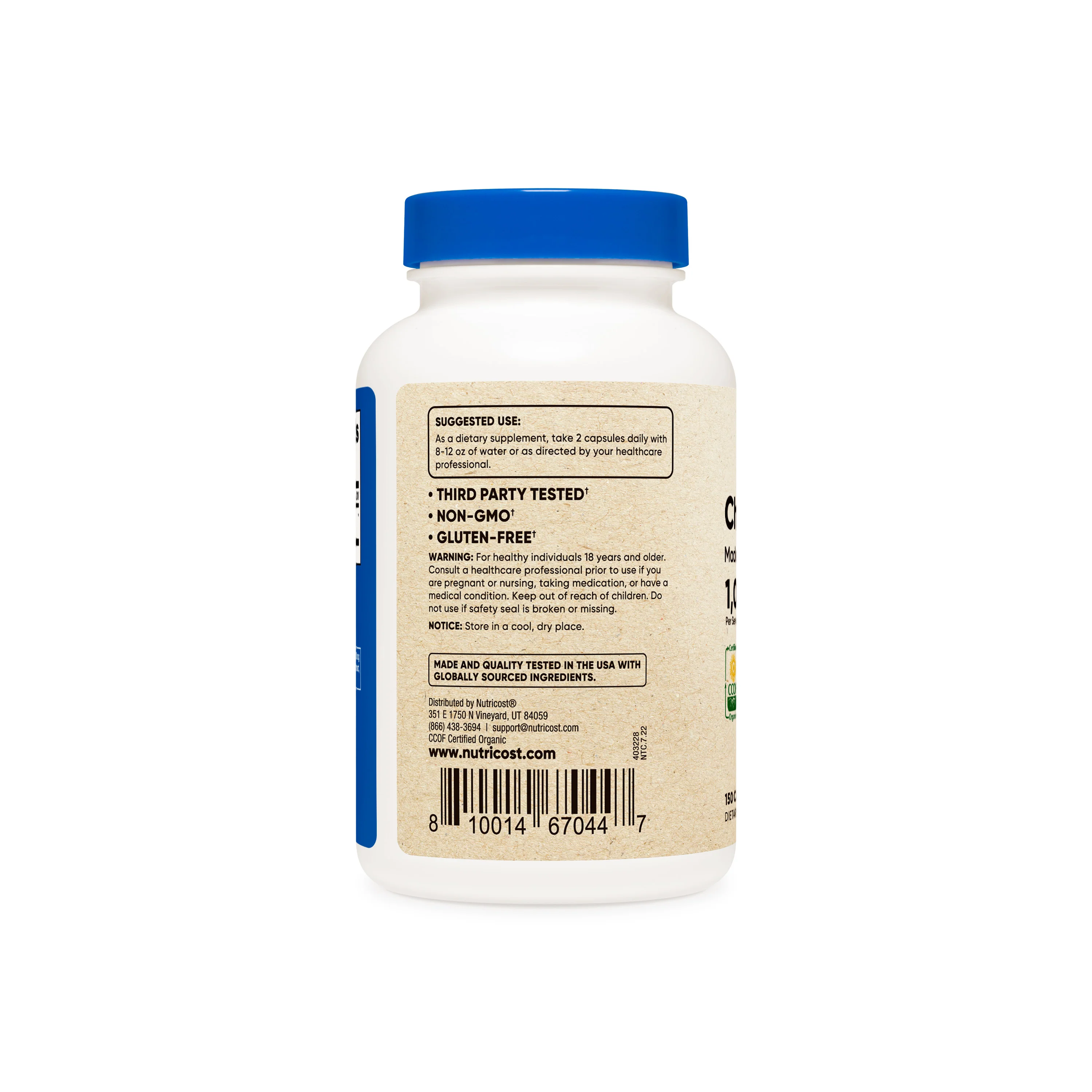 Nutricost Made With Organic Chaga Mushroom Capsules - Image 3