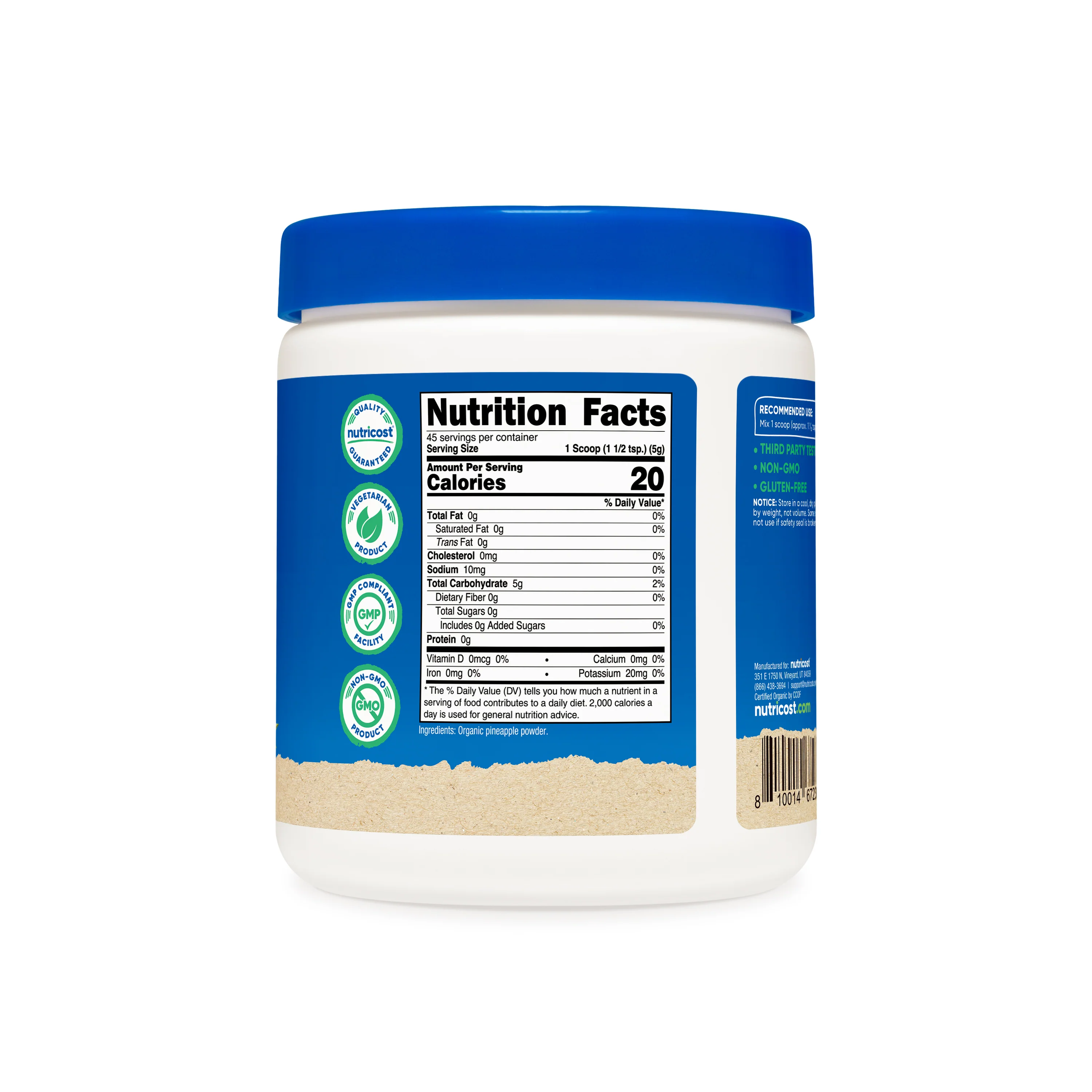 Nutricost Organic Pineapple Juice Powder - Image 2