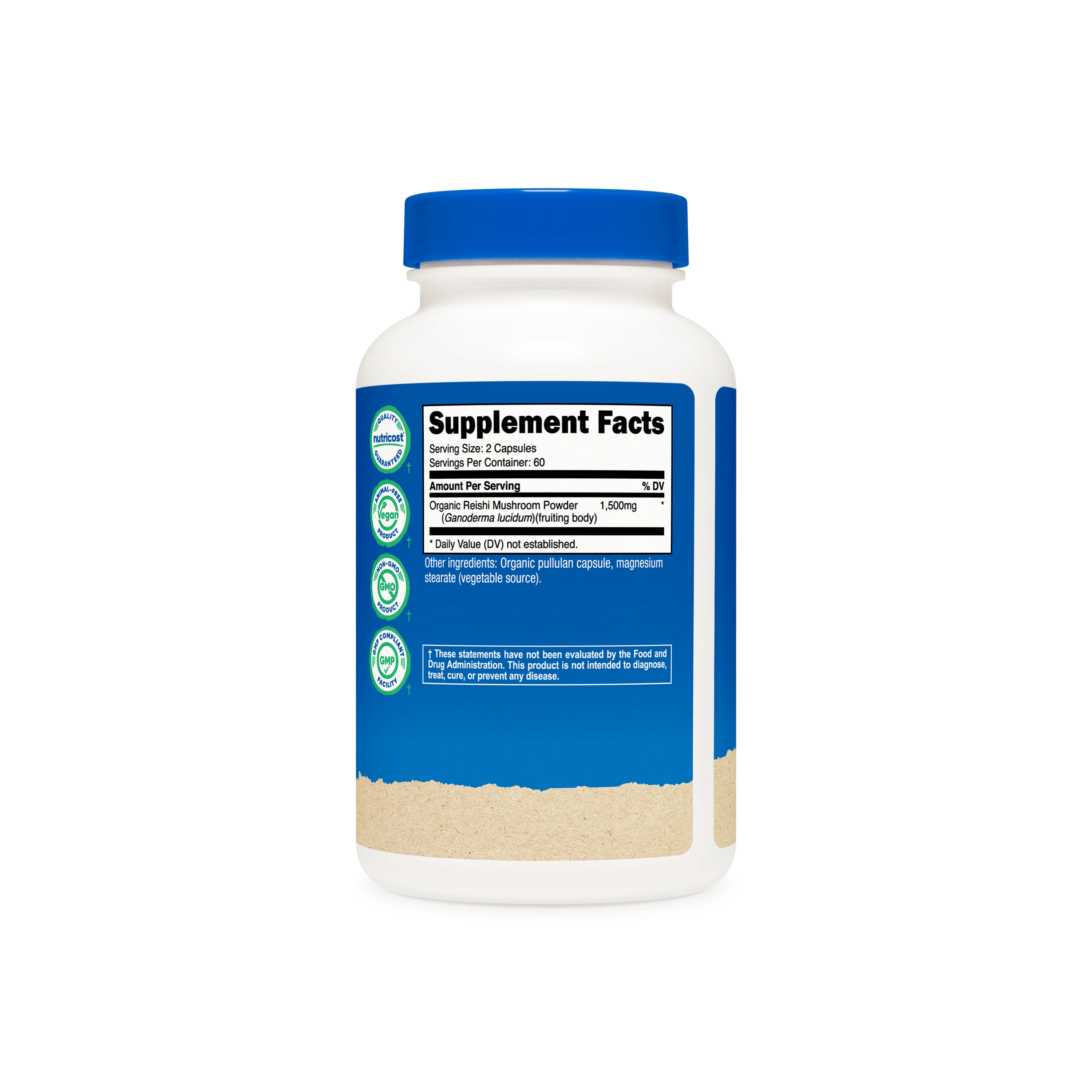 Nutricost Made With Organic Reishi Mushroom Capsules - Image 2