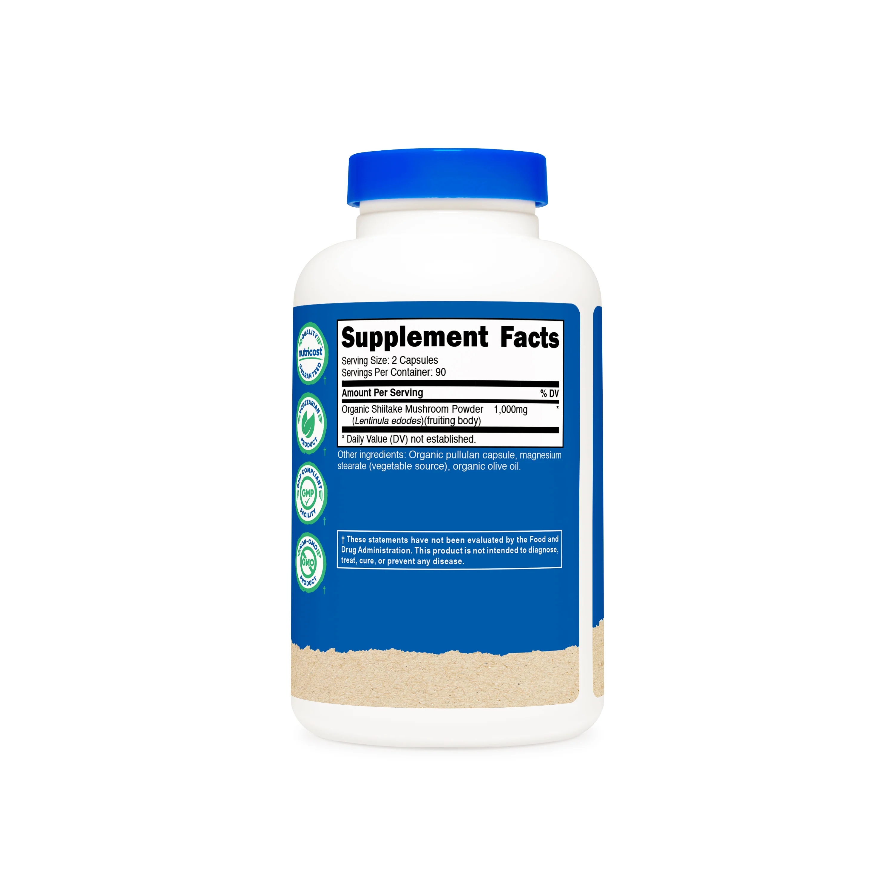Nutricost Made With Organic Shiitake Mushroom Capsules - Image 3
