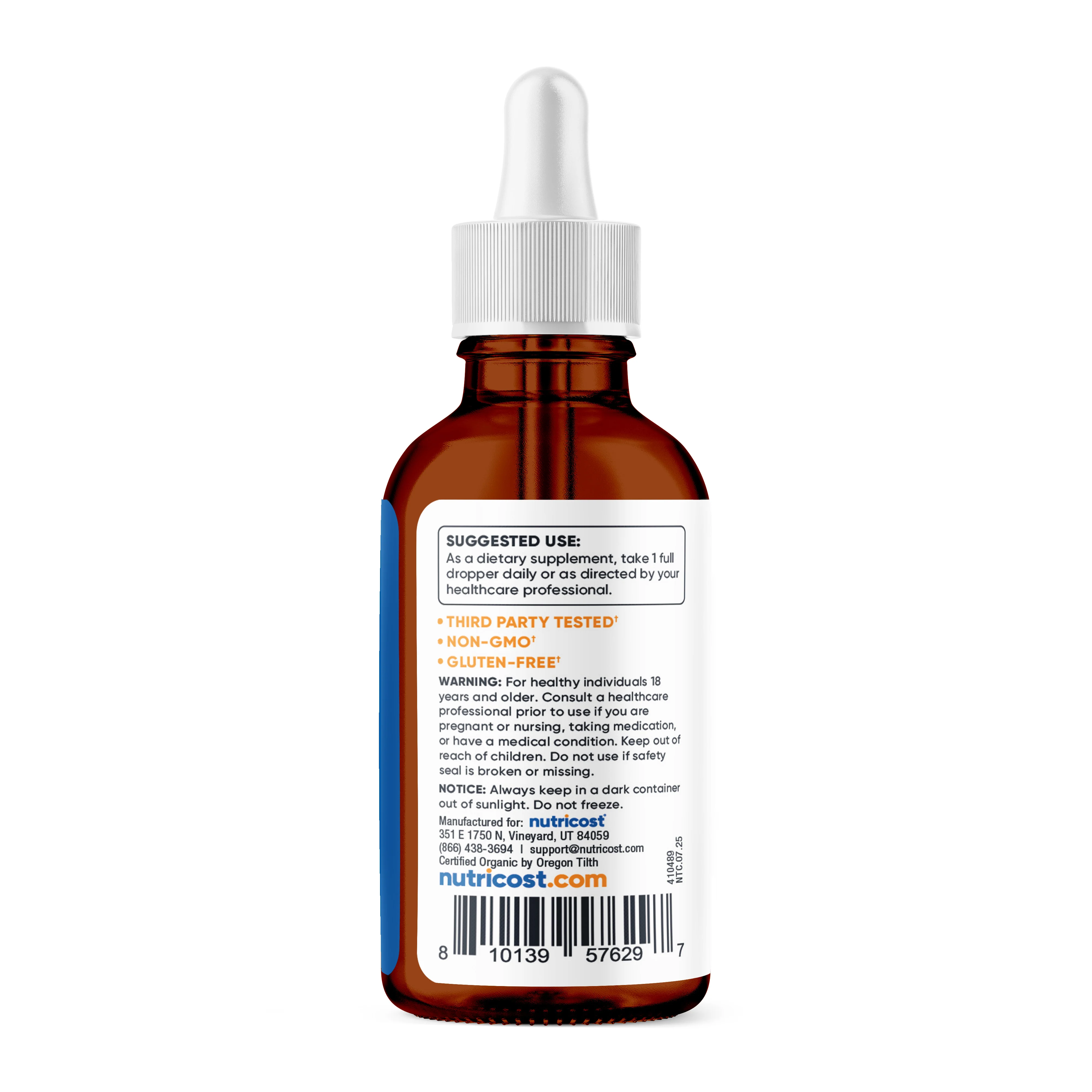 Nutricost Organic Vitamin B12 (Methylcobalamin) Liquid Drops - Image 3
