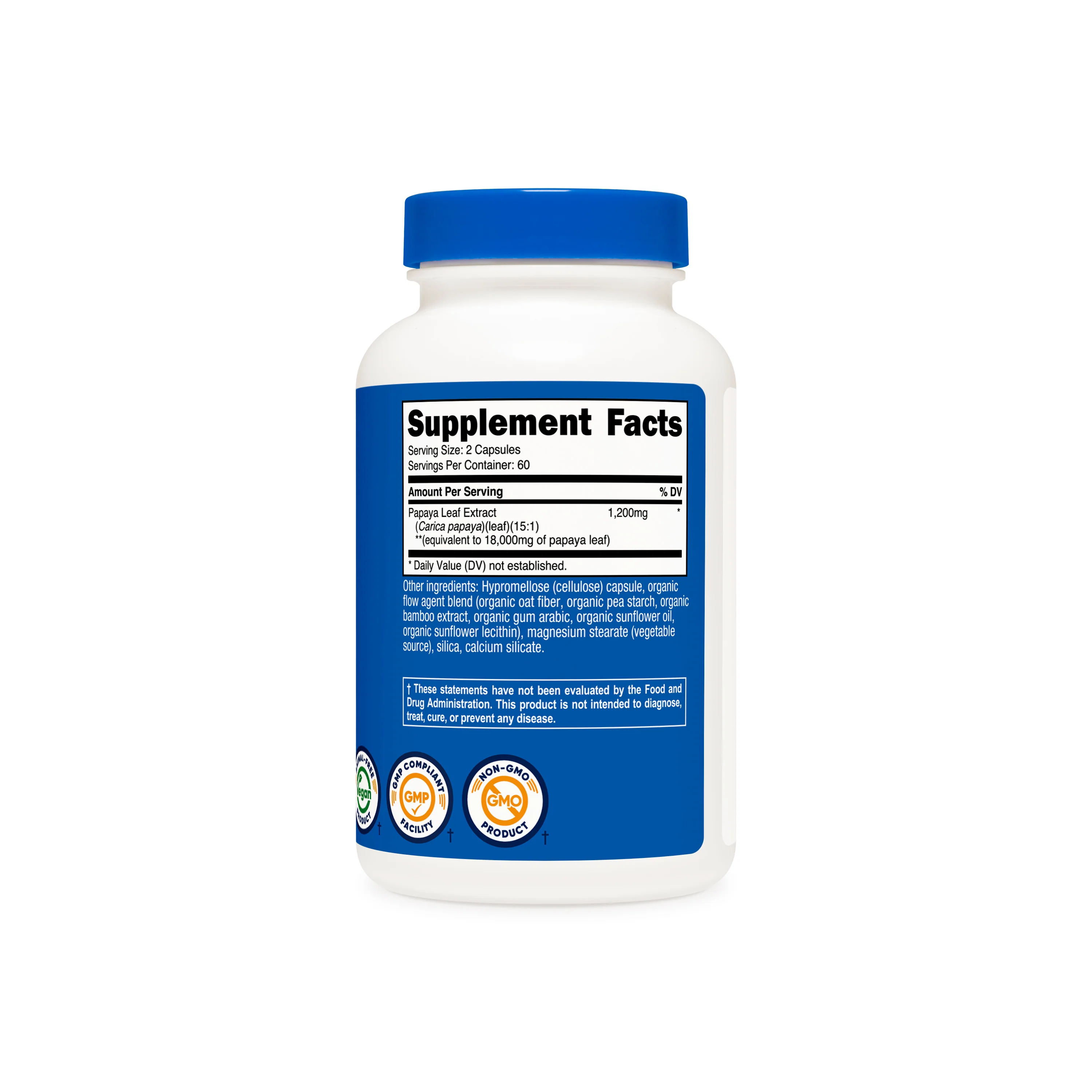 Nutricost Papaya Leaf Extract Capsules - Image 2