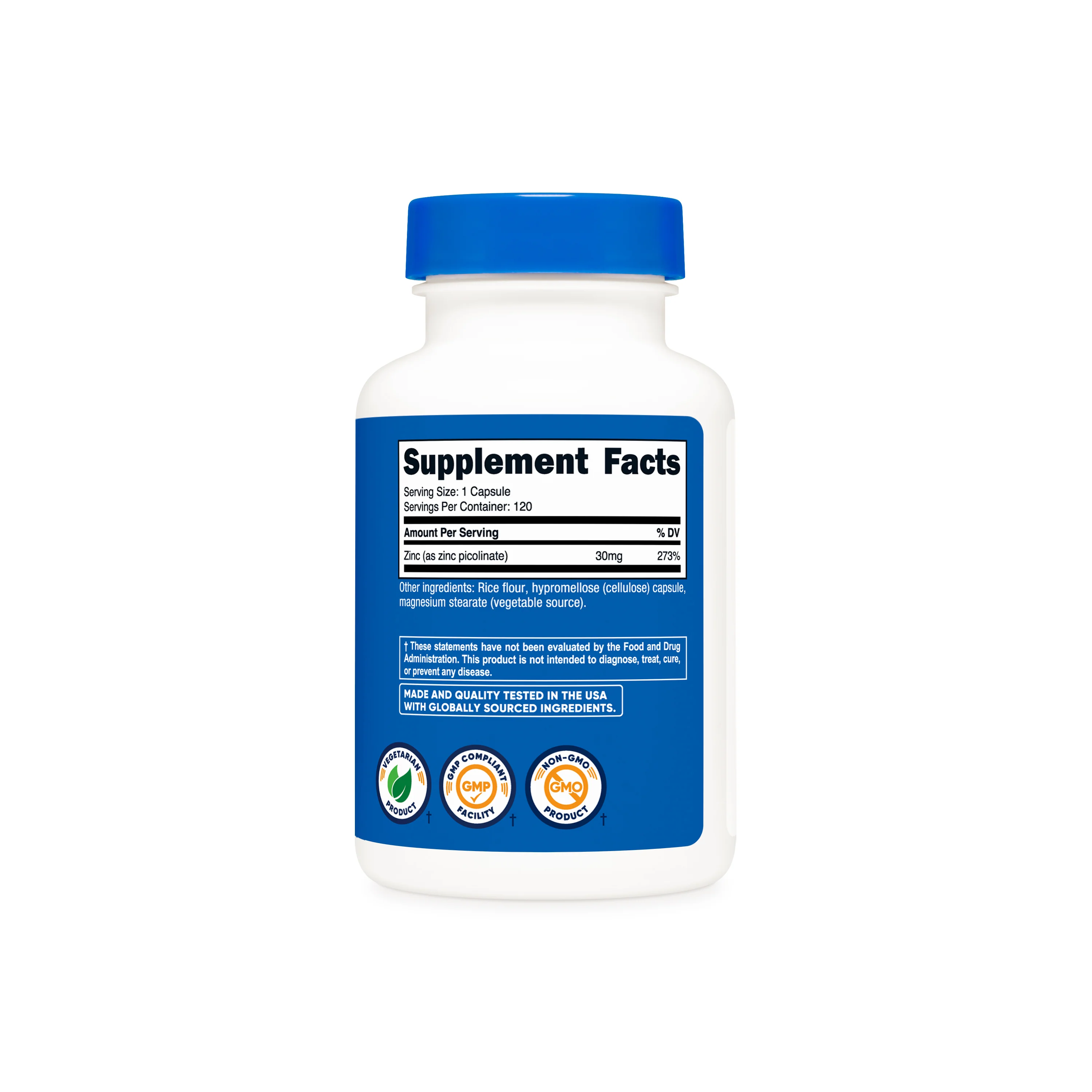 Nutricost Zinc Picolinate (30mg) - Image 2