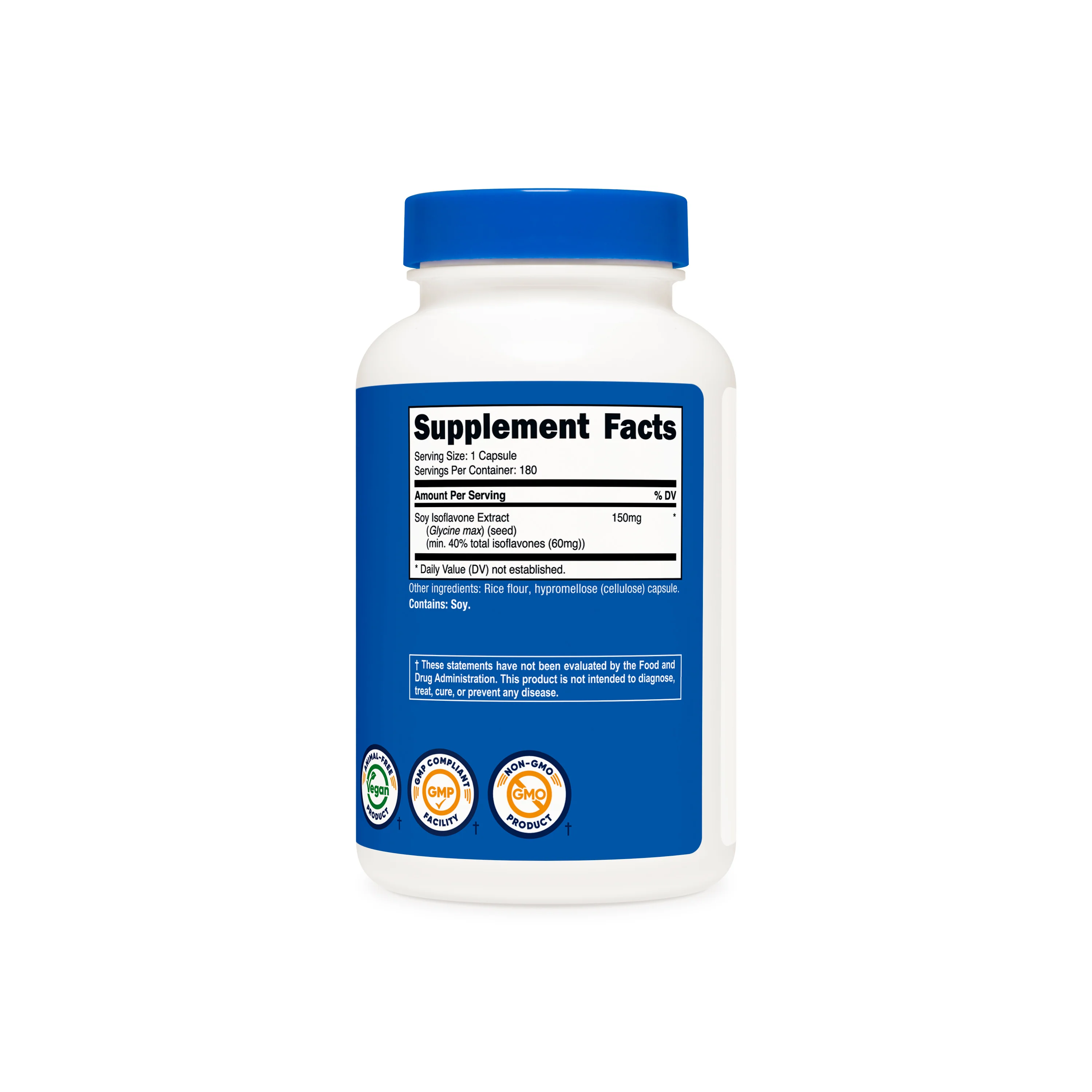 Nutricost Soy Isoflavones (150 MG) (180 CAP) - Image 2