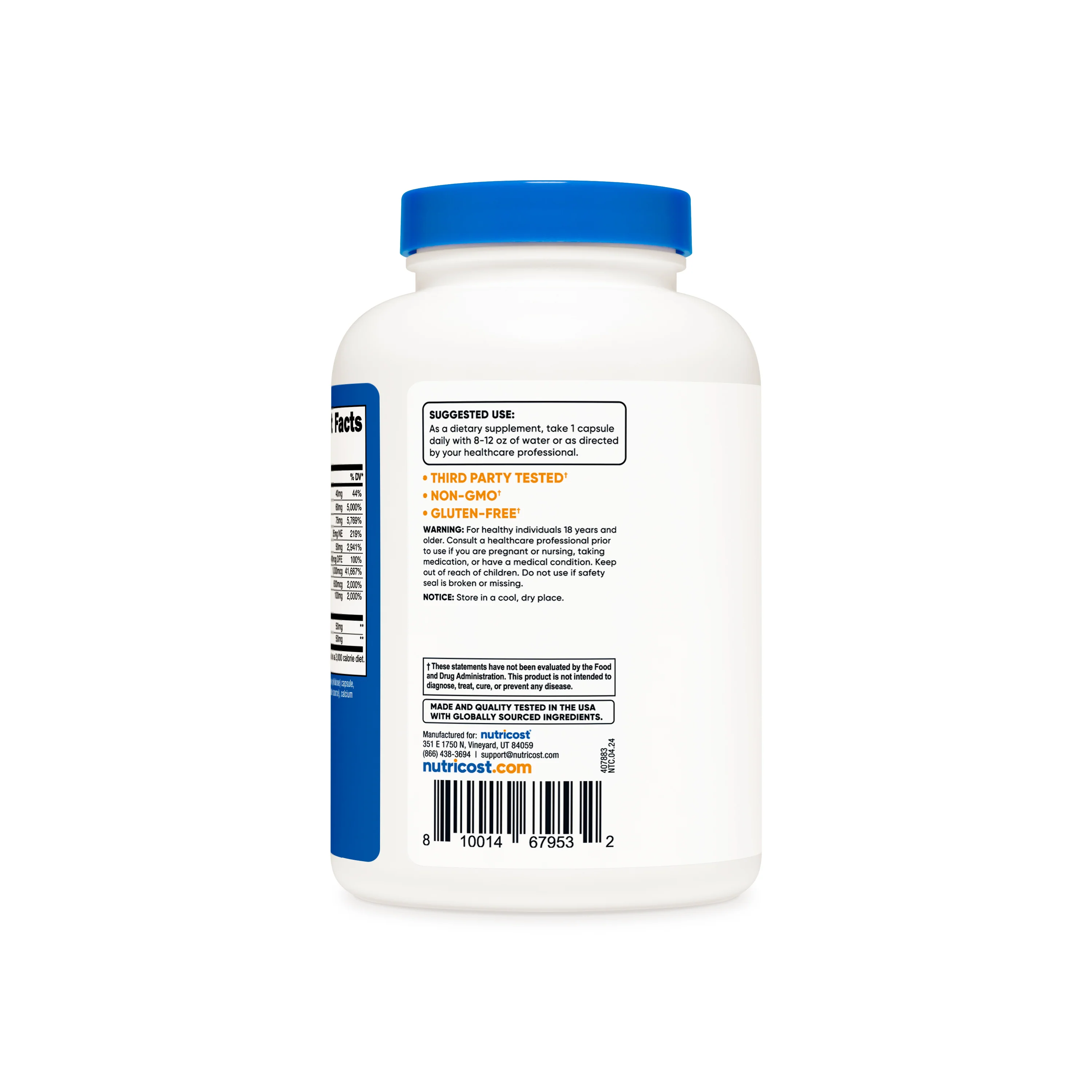Nutricost Vitamin B Complex Capsules - Image 3
