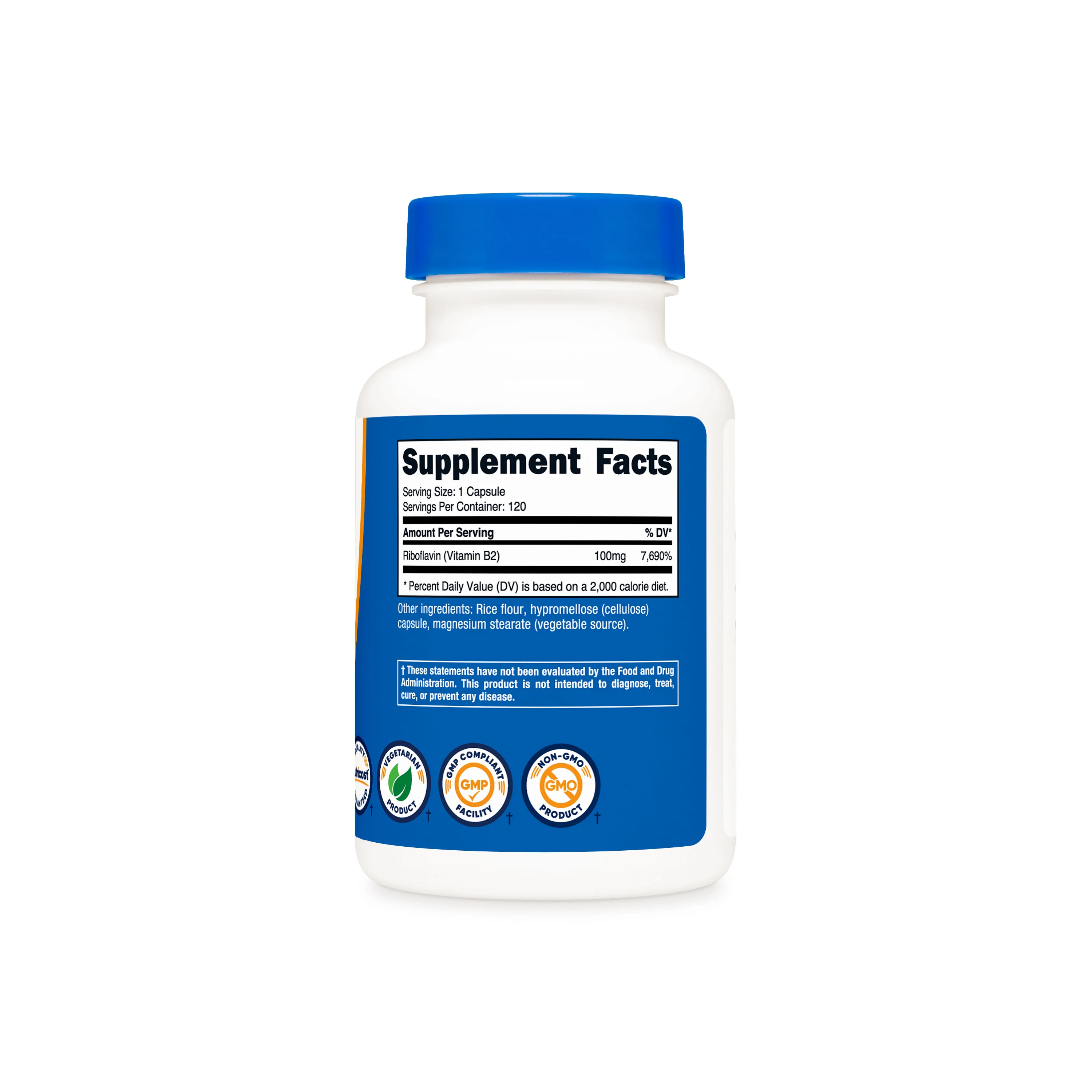 Nutricost Vitamin B2 Riboflavin Capsules - Image 2