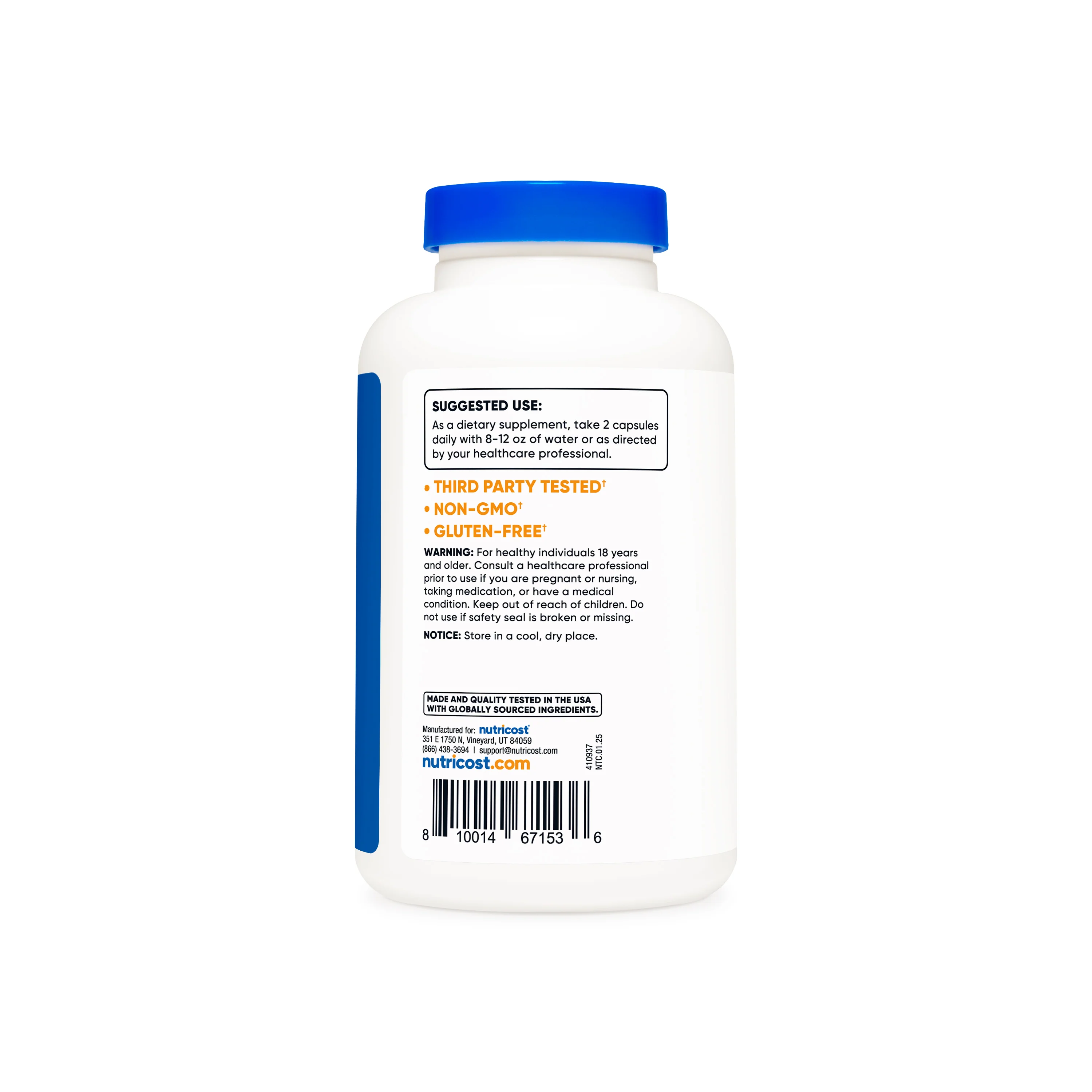 Nutricost Vitamin C (with Zinc) Capsules - Image 3