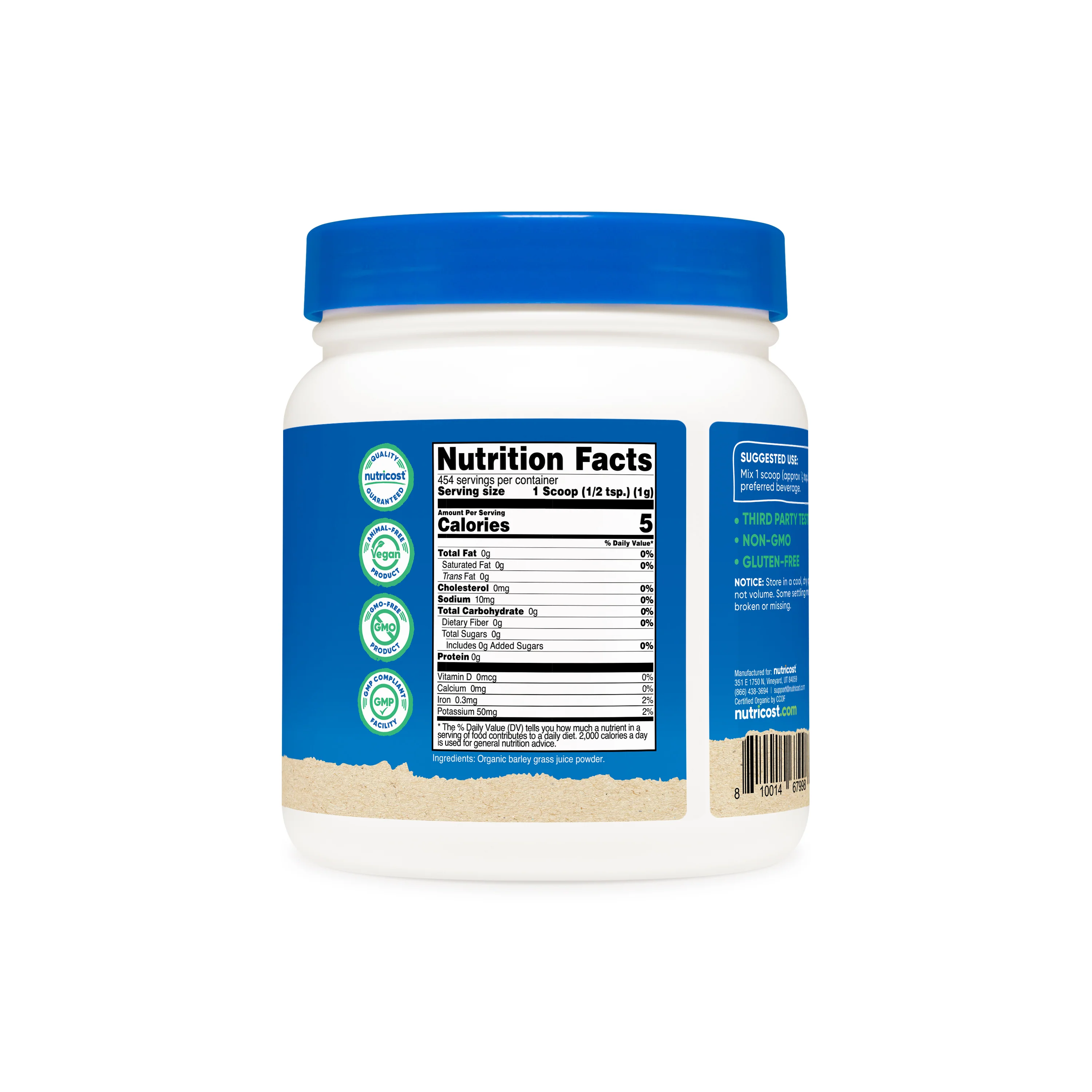 Nutricost Organic Barley Grass Juice Powder - Image 2