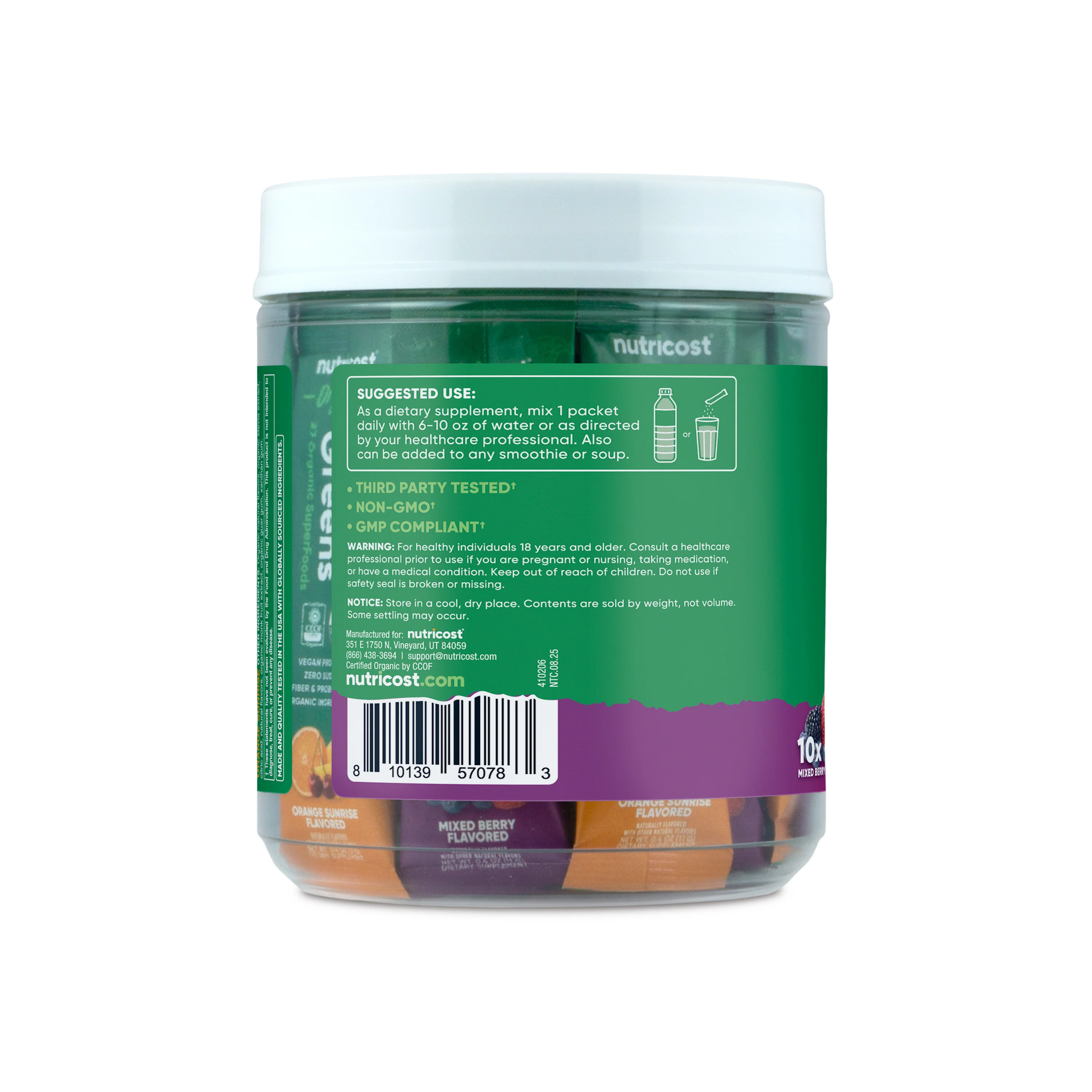 Nutricost Organic Super Greens Stickpacks - Image 9